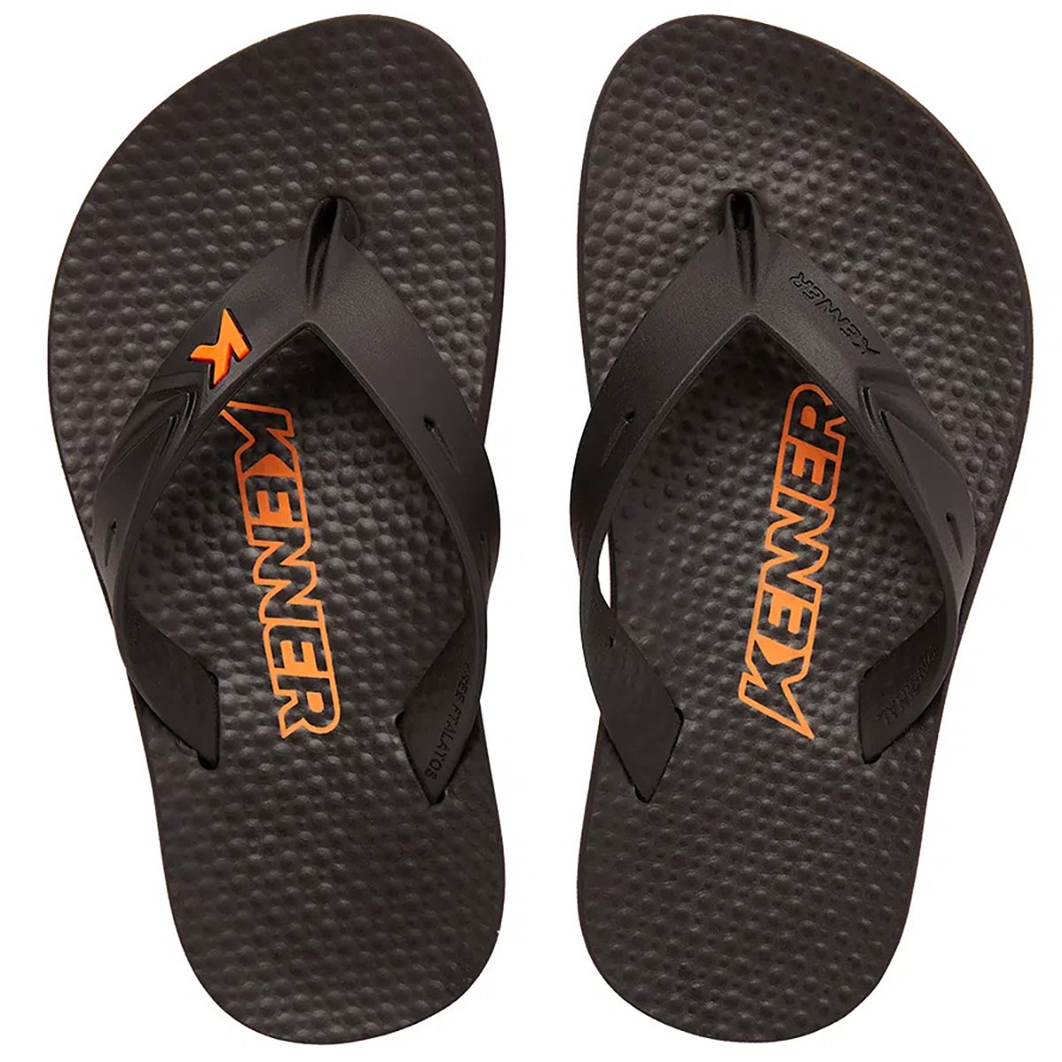 Chinelo Infantil Kenner New Summer Kids - Preto e Laranja Laranja 2