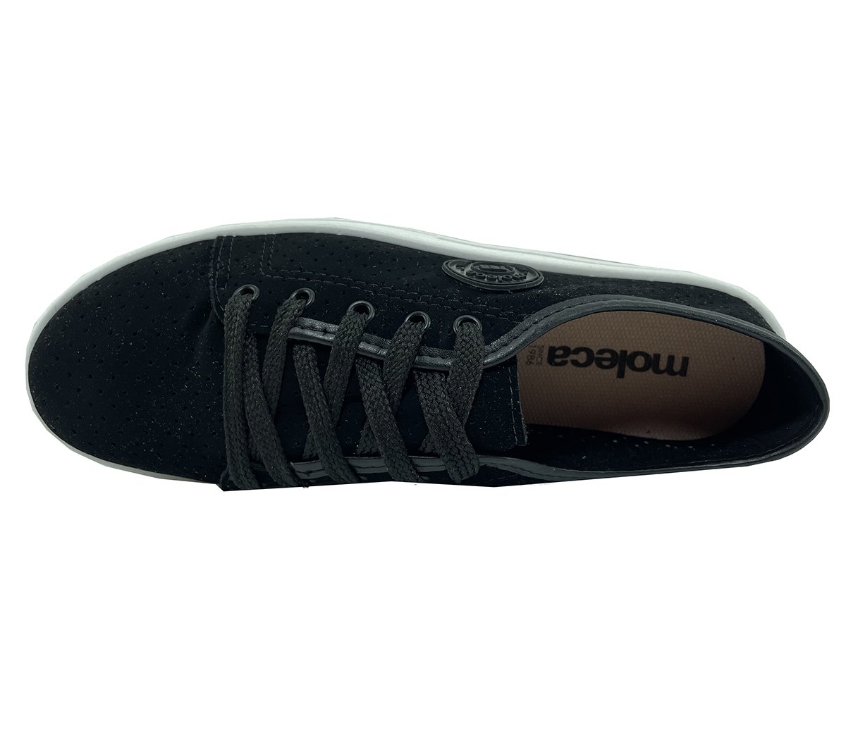 Tênis Moleca Caixa Alta Nobuck Liso Feminino - Preto Preto 3