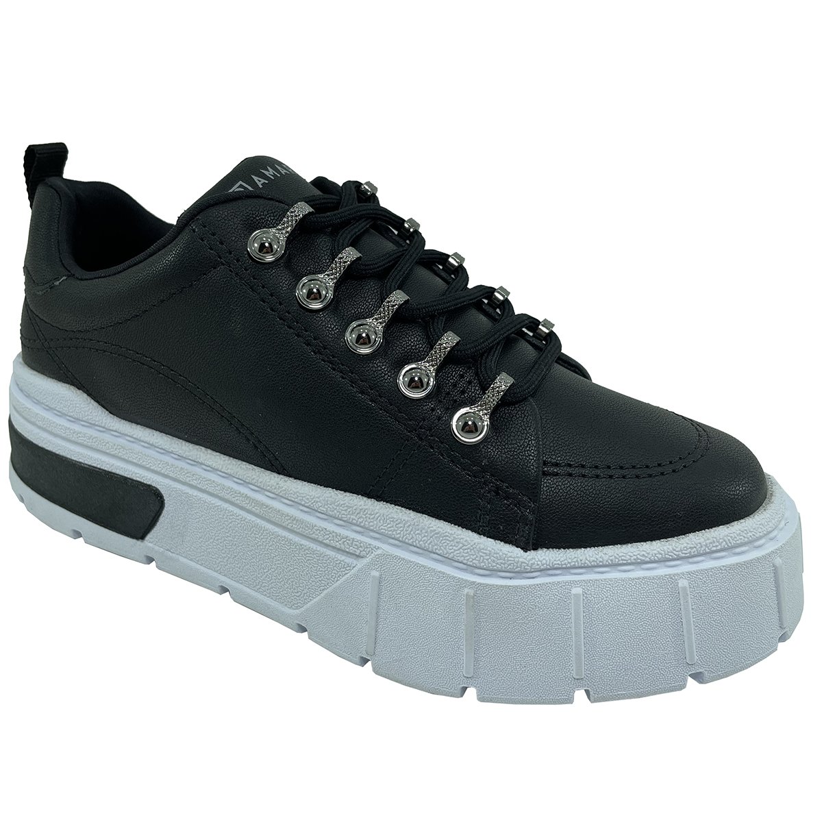 Tênis Ramarim Sneaker Casual Flatform Feminino - Preto Preto 1