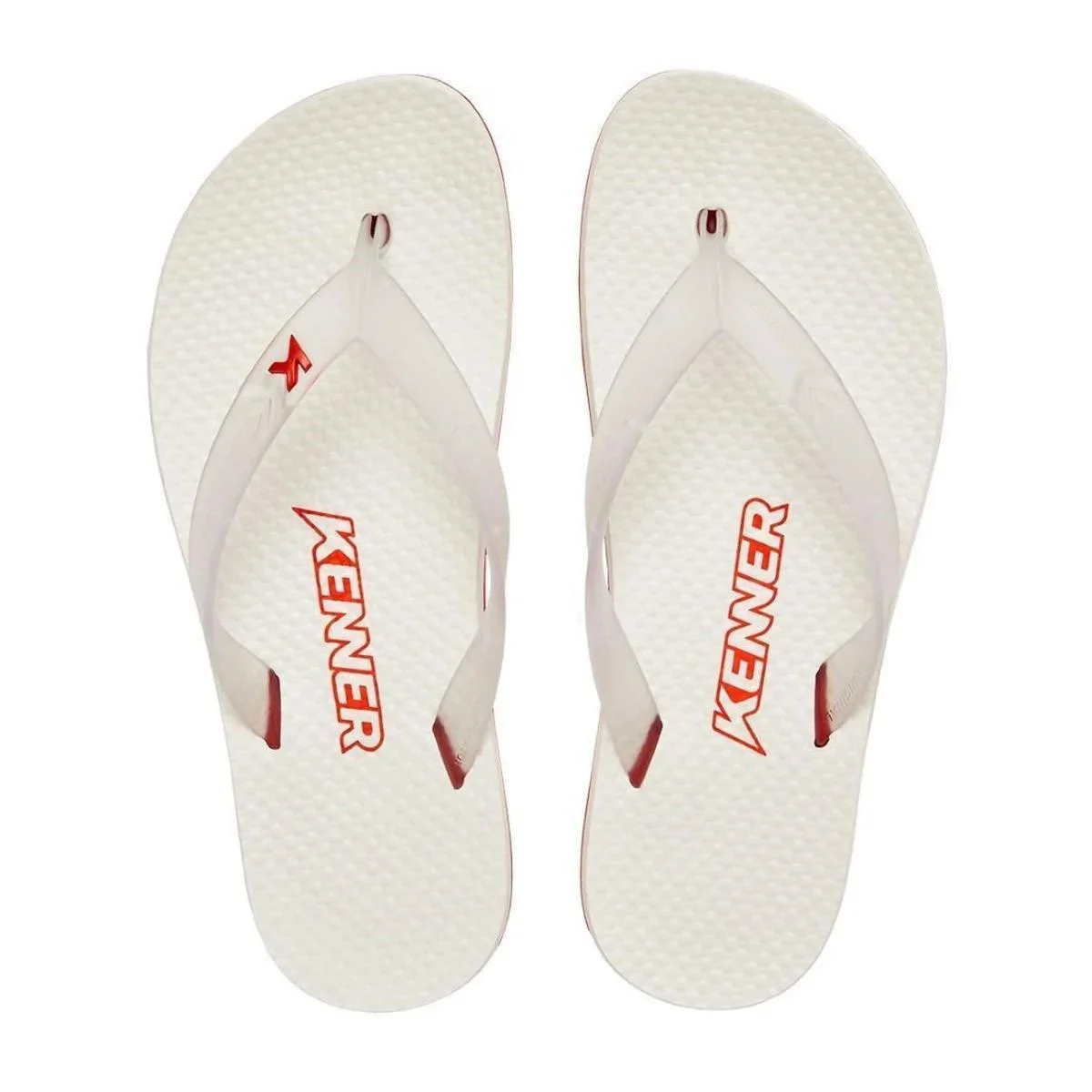 Chinelo Kenner New Summer Masculino - Branco e Laranja Branco 2