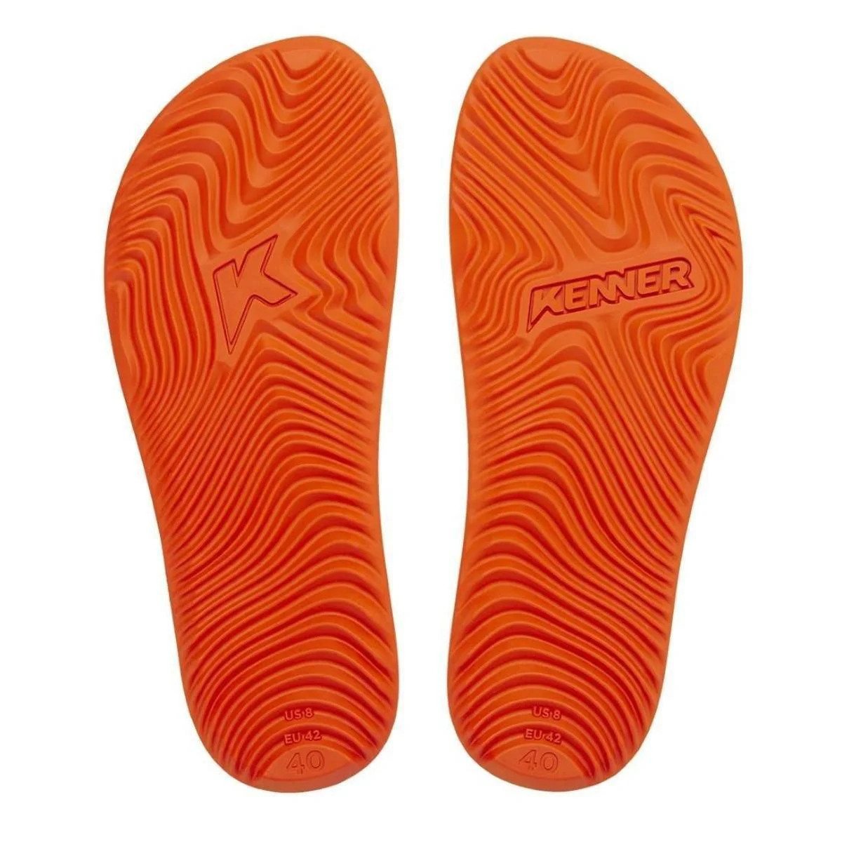 Chinelo Kenner New Summer Masculino - Branco e Laranja Branco 4