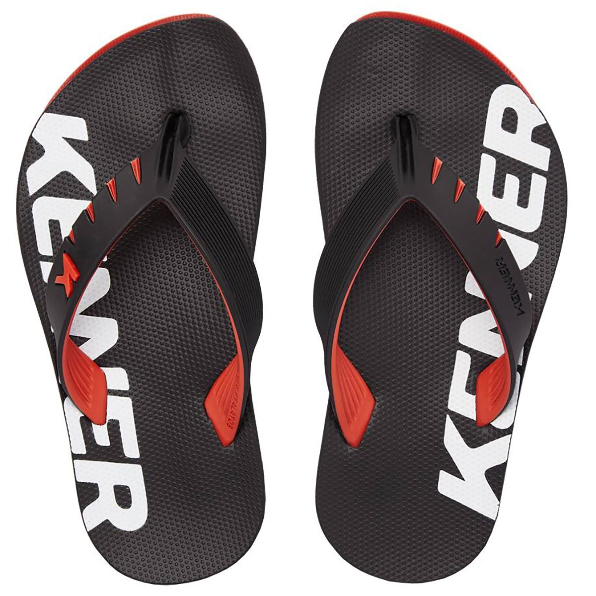 Chinelo Infantil Kenner Red Kids - Preto e Vermelho Preto 2