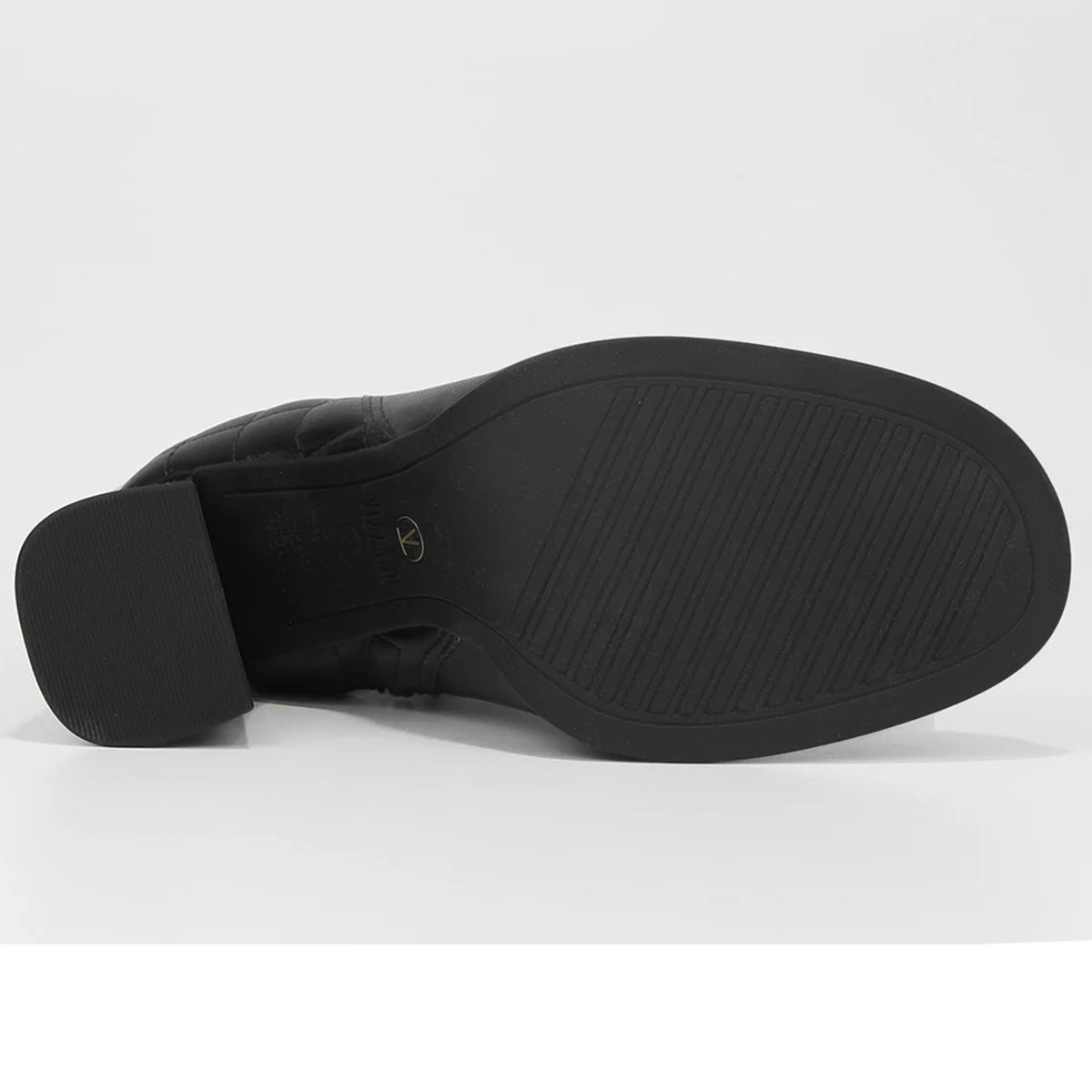 Bota Cano Curto Vizzano Matelassê Salto Alto Feminina - Preto Preto 5