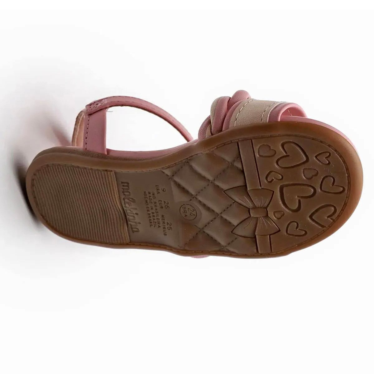 Sandália Infantil Molekinha Logo Trança Menina - Rosa Rosa 5