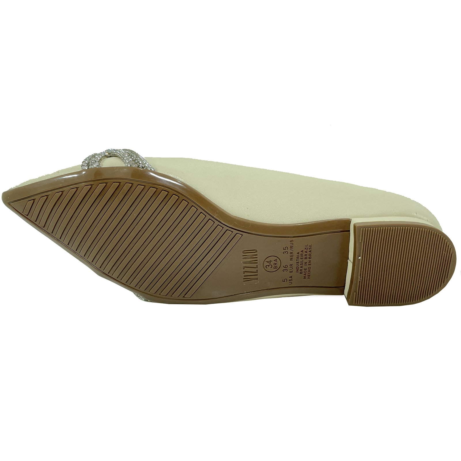 Sapatilha Vizzano Enfeite Tiras Strass Feminina - Creme Bege 5