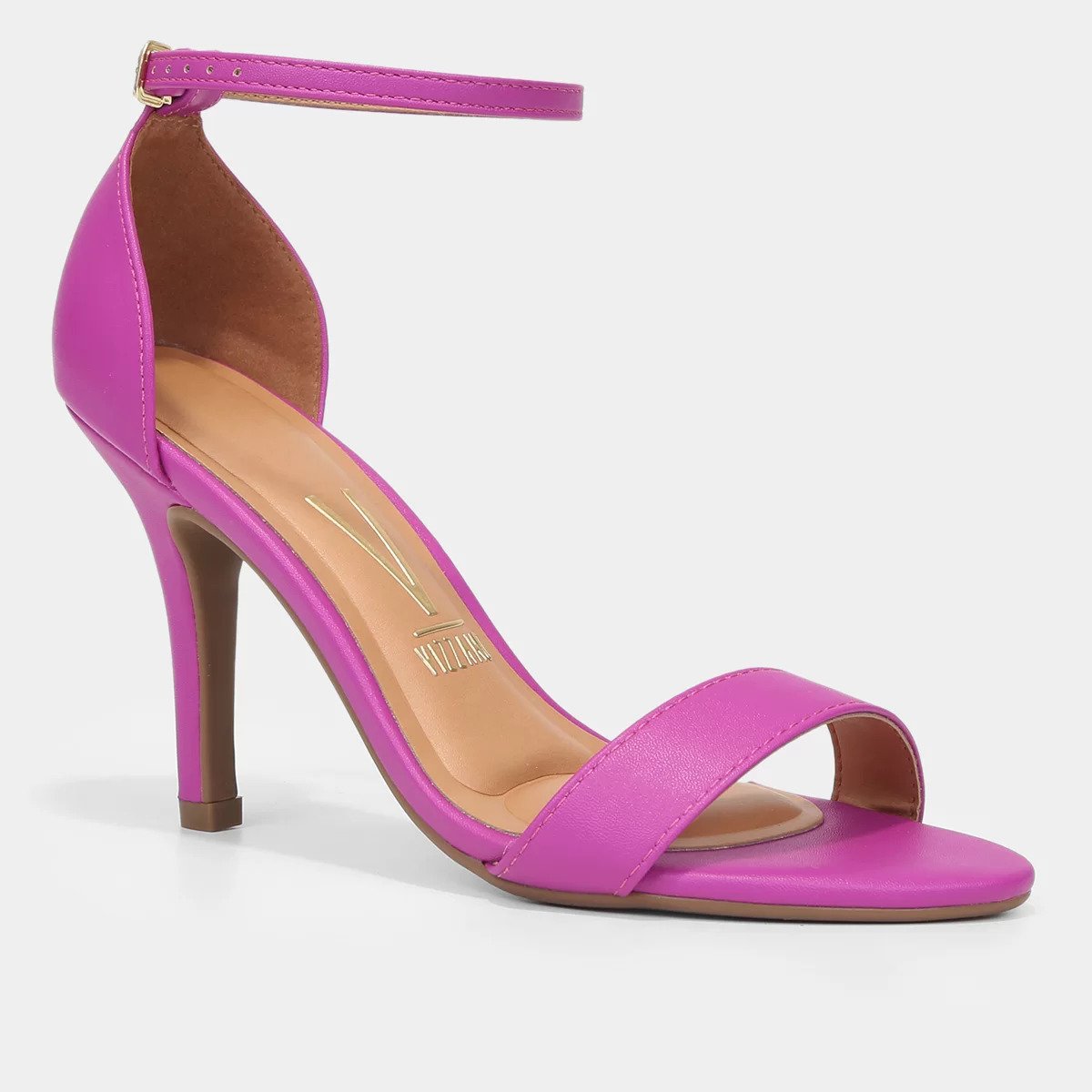 Sandália Vizzano Básica Salto Alto Feminina - Roxo Roxo 1