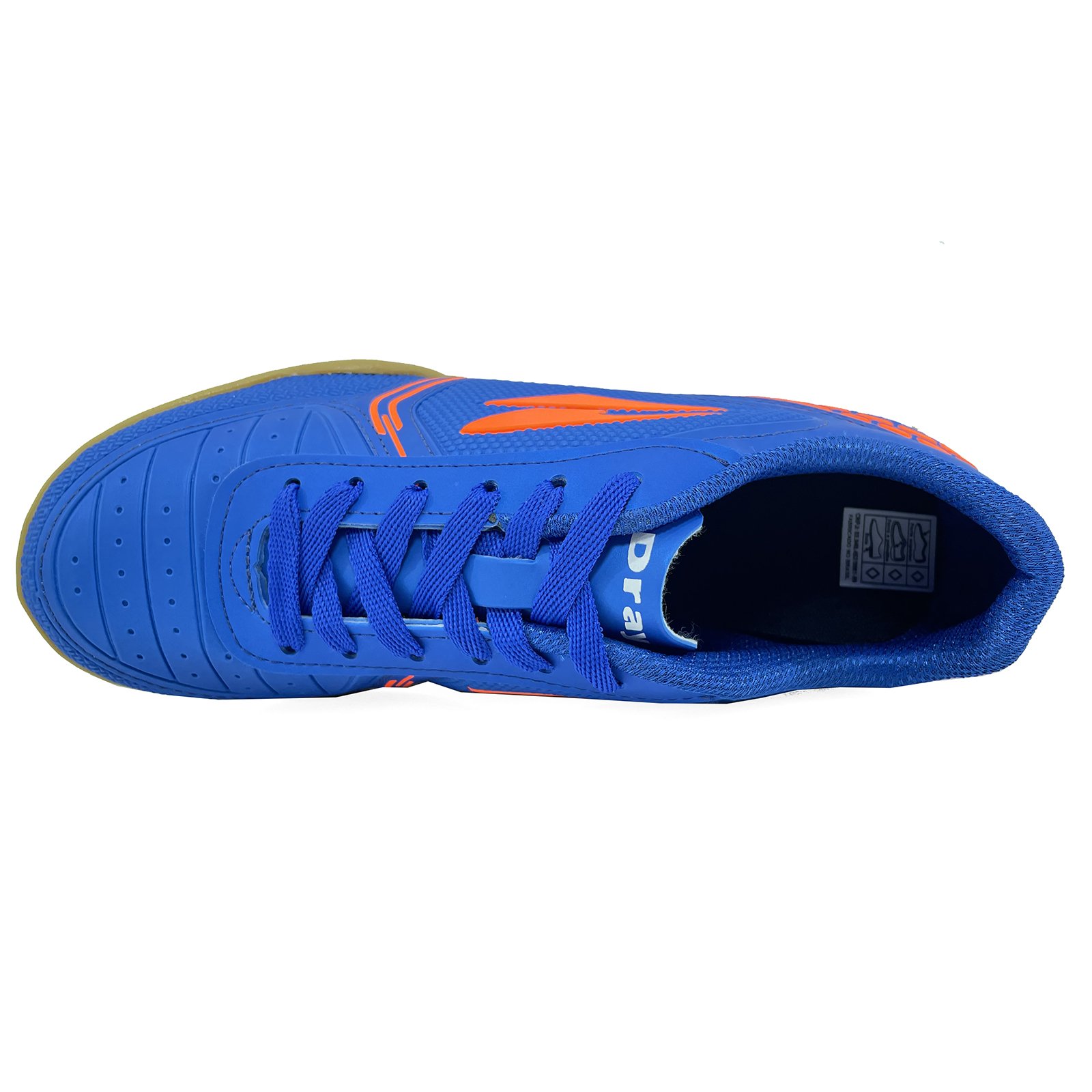 Chuteira Futsal Dray 806 Masculina - Azul e Laranja Azul 3