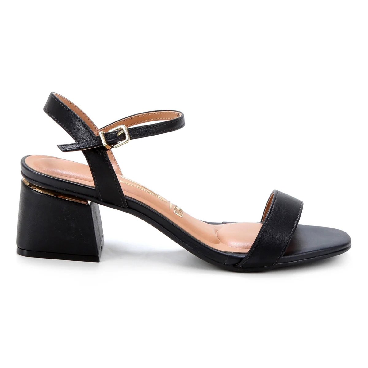 Sandália Vizzano Lisa Salto Bloco Feminina - Preto Preto 2