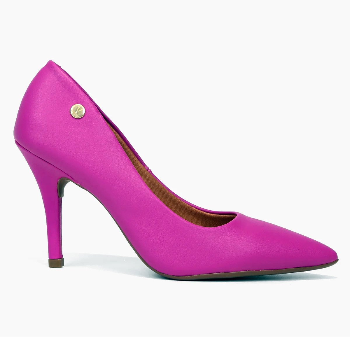 Scarpin Vizzano Salto Alto Bico Fino - Roxo Roxo 2