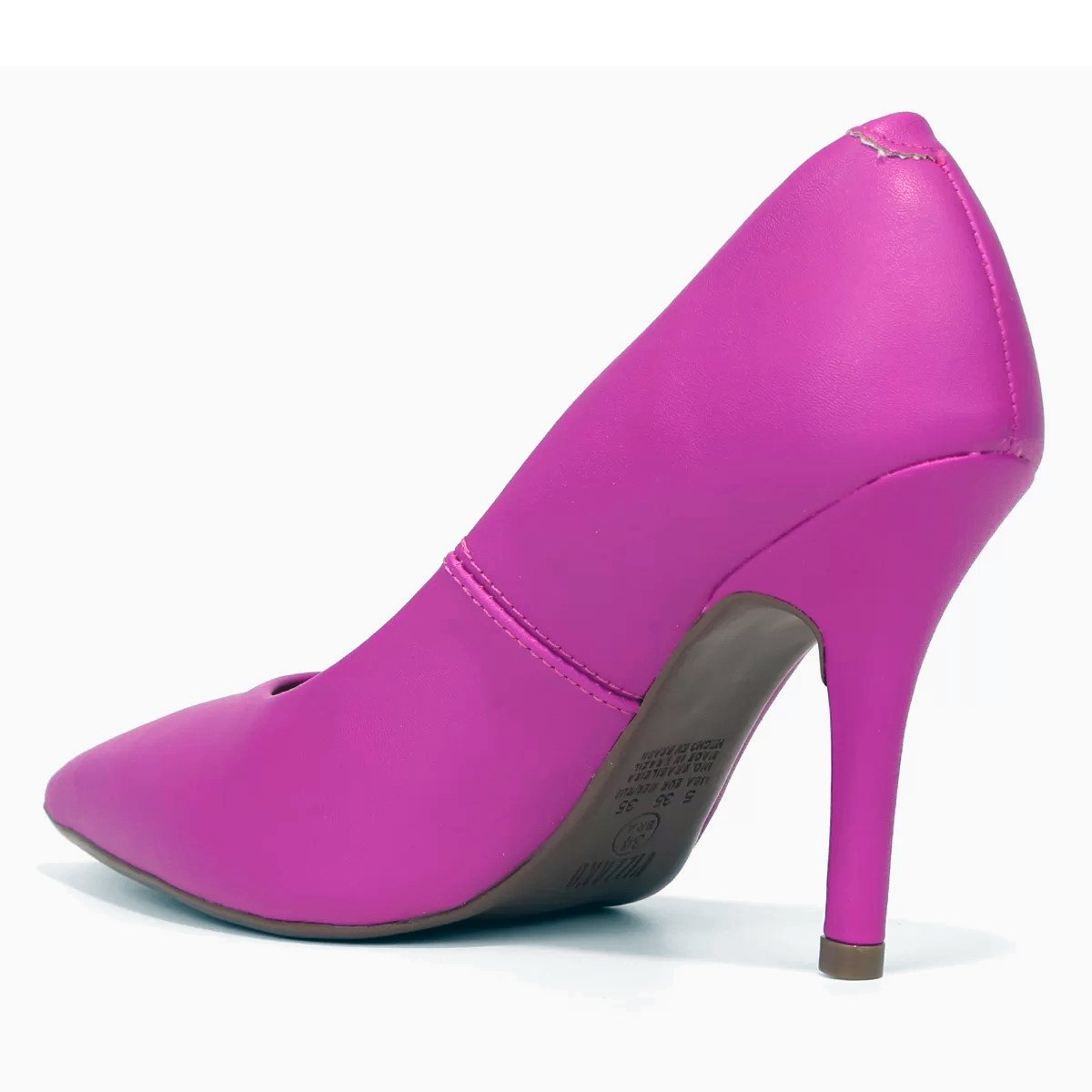 Scarpin Vizzano Salto Alto Bico Fino - Roxo Roxo 4