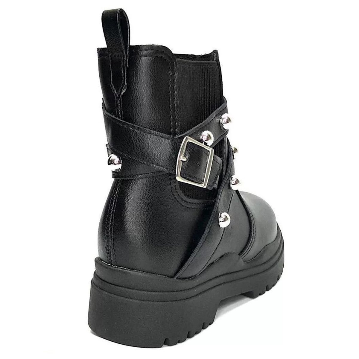 Bota Coturno Infantil Molekinha Taxas Menina - Preto Preto 4