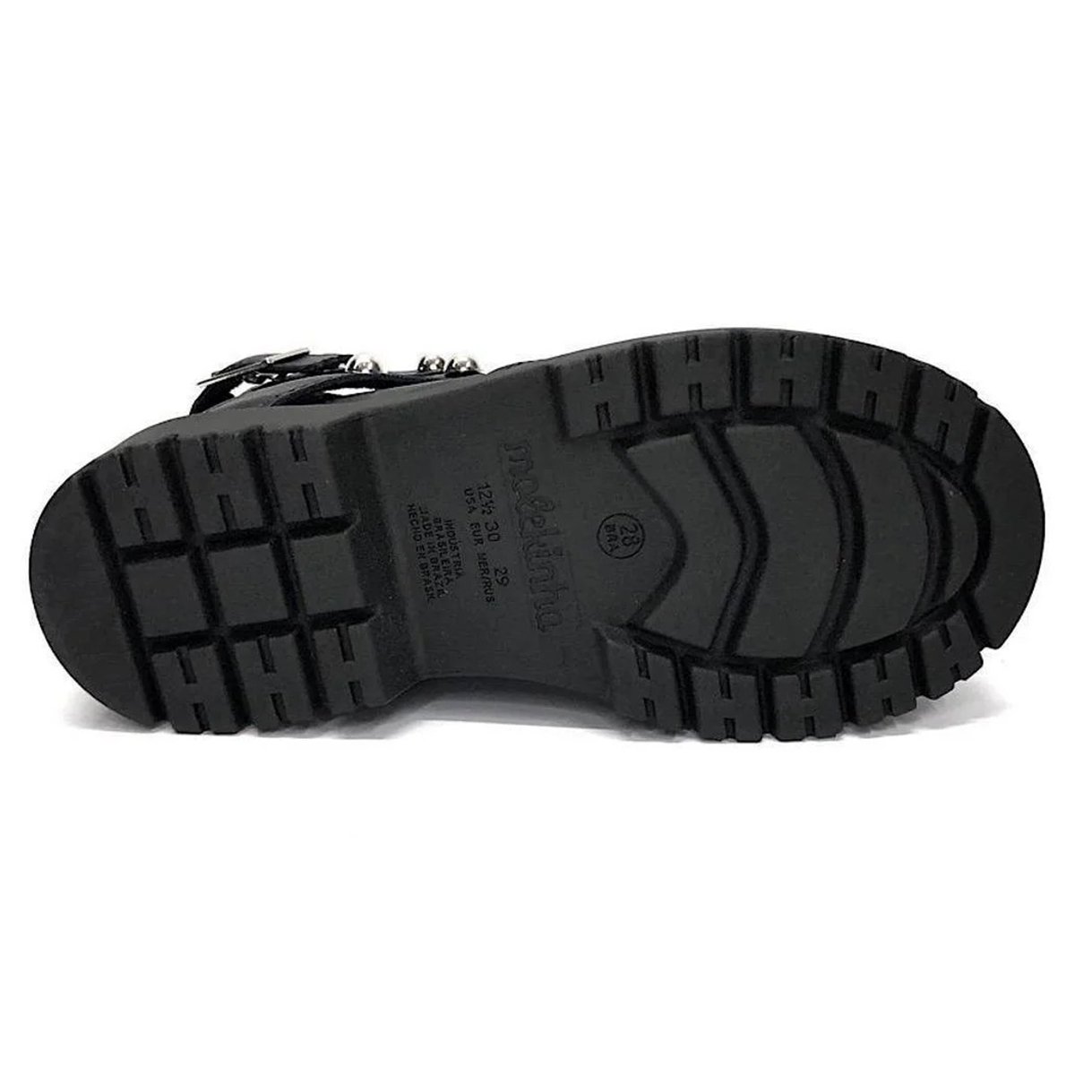 Bota Coturno Infantil Molekinha Taxas Menina - Preto Preto 5