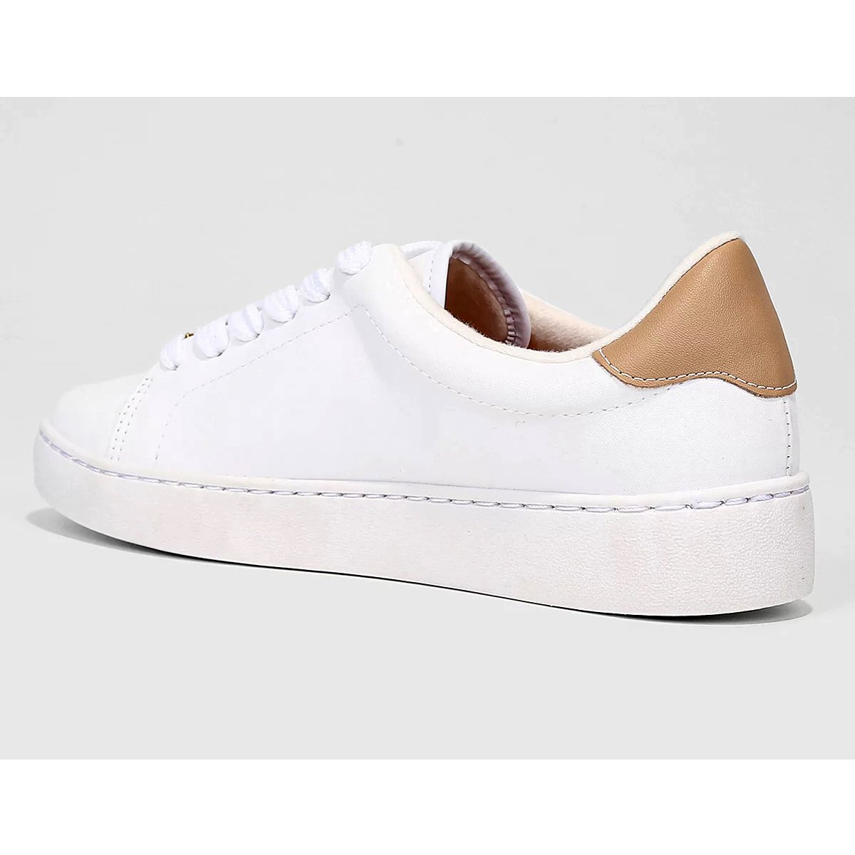 Tênis Vizzano Casual Cano Baixo Feminino - Branco e Bege Branco 4