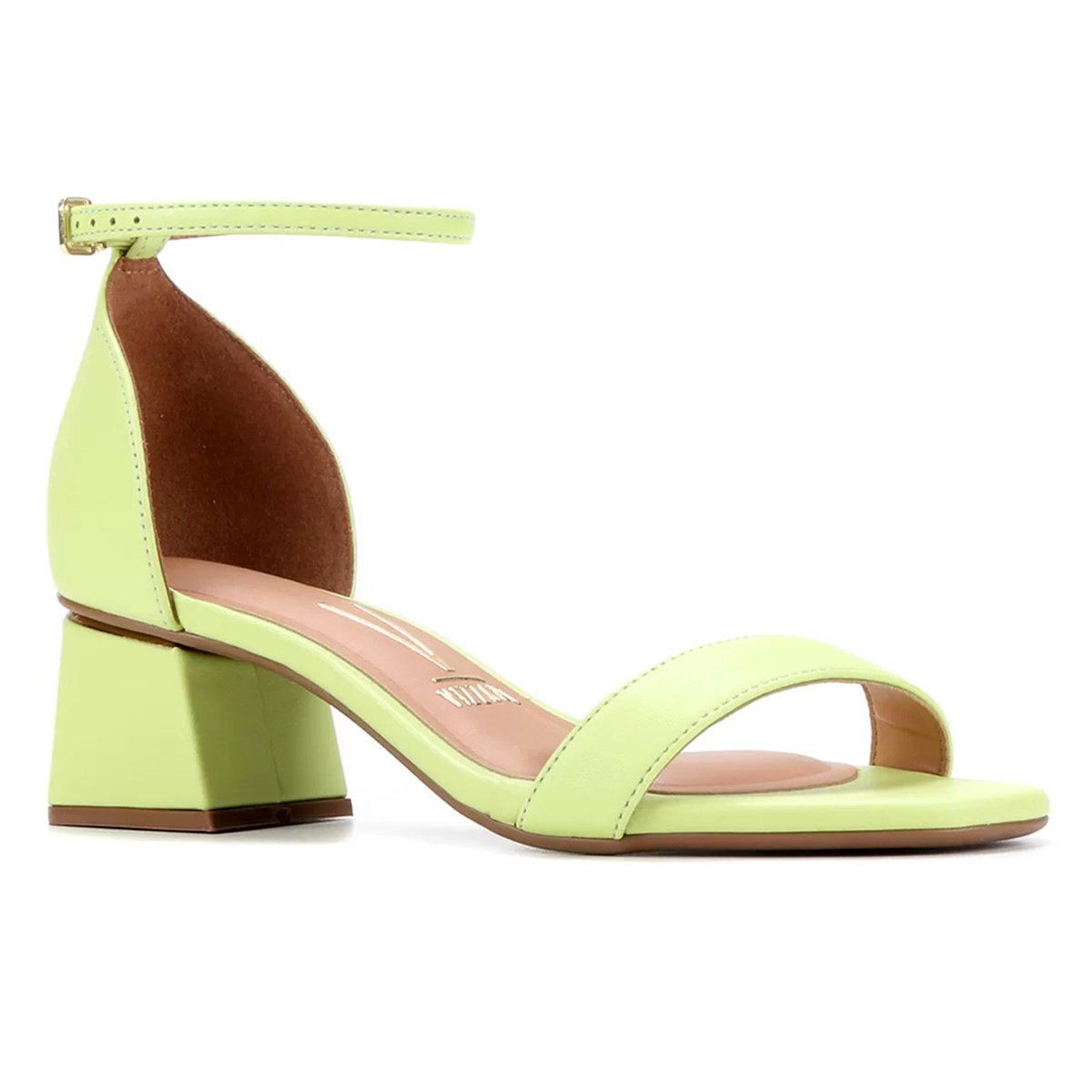 Sandália Vizzano Salto Bloco Feminina - Amarelo Amarelo 1