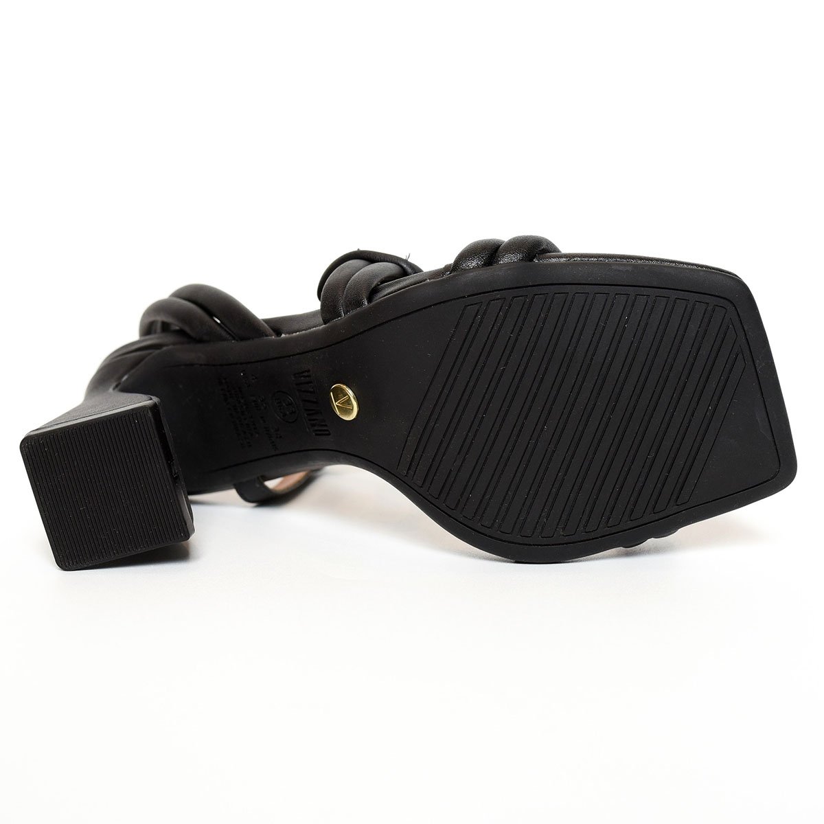 Sandália Vizzano Tiras Strass Salto Bloco - Preto Preto 5