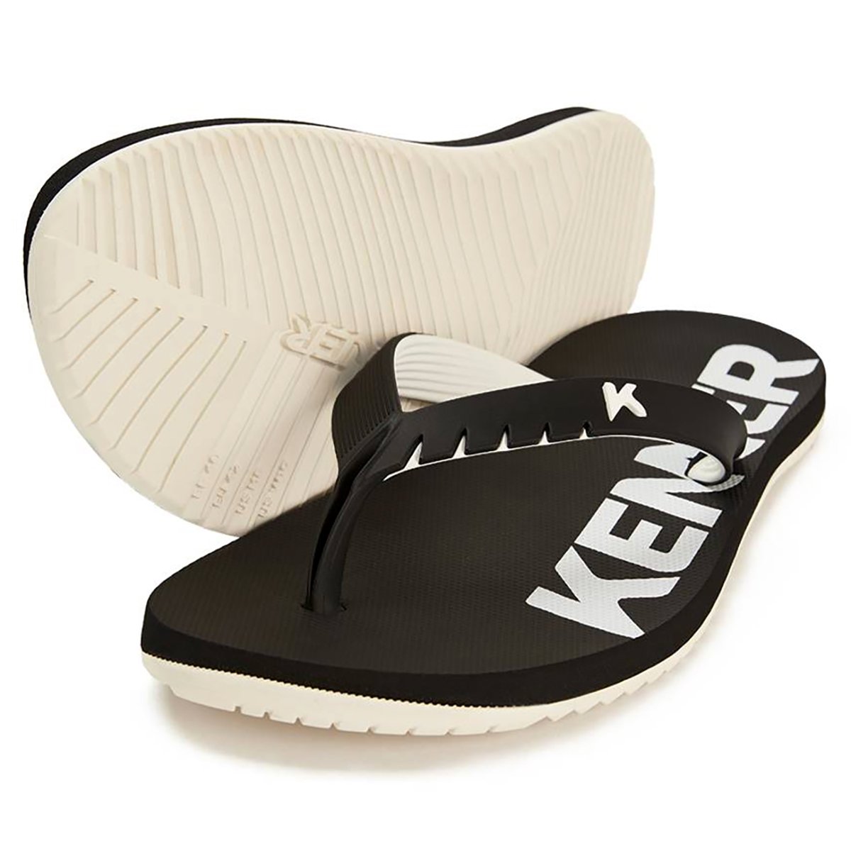 Chinelo Kenner Red Masculino - Preto e Branco Preto 1