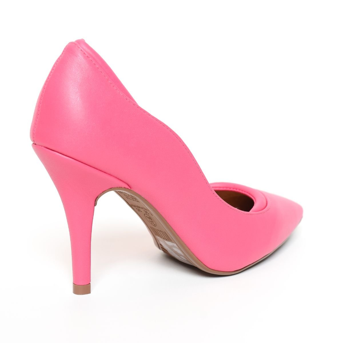 Scarpin Vizzano Ondulado Fosco Salto Alto - Pink Rosa 3