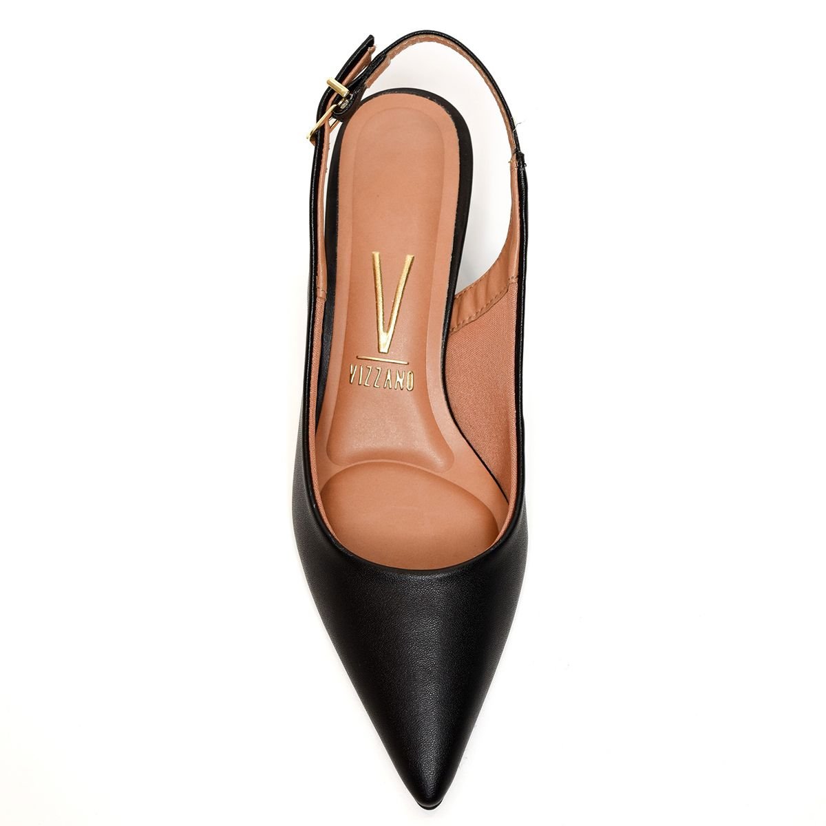 Scarpin Vizzano Tira Strass Salto Médio Feminino - Preto Preto 3