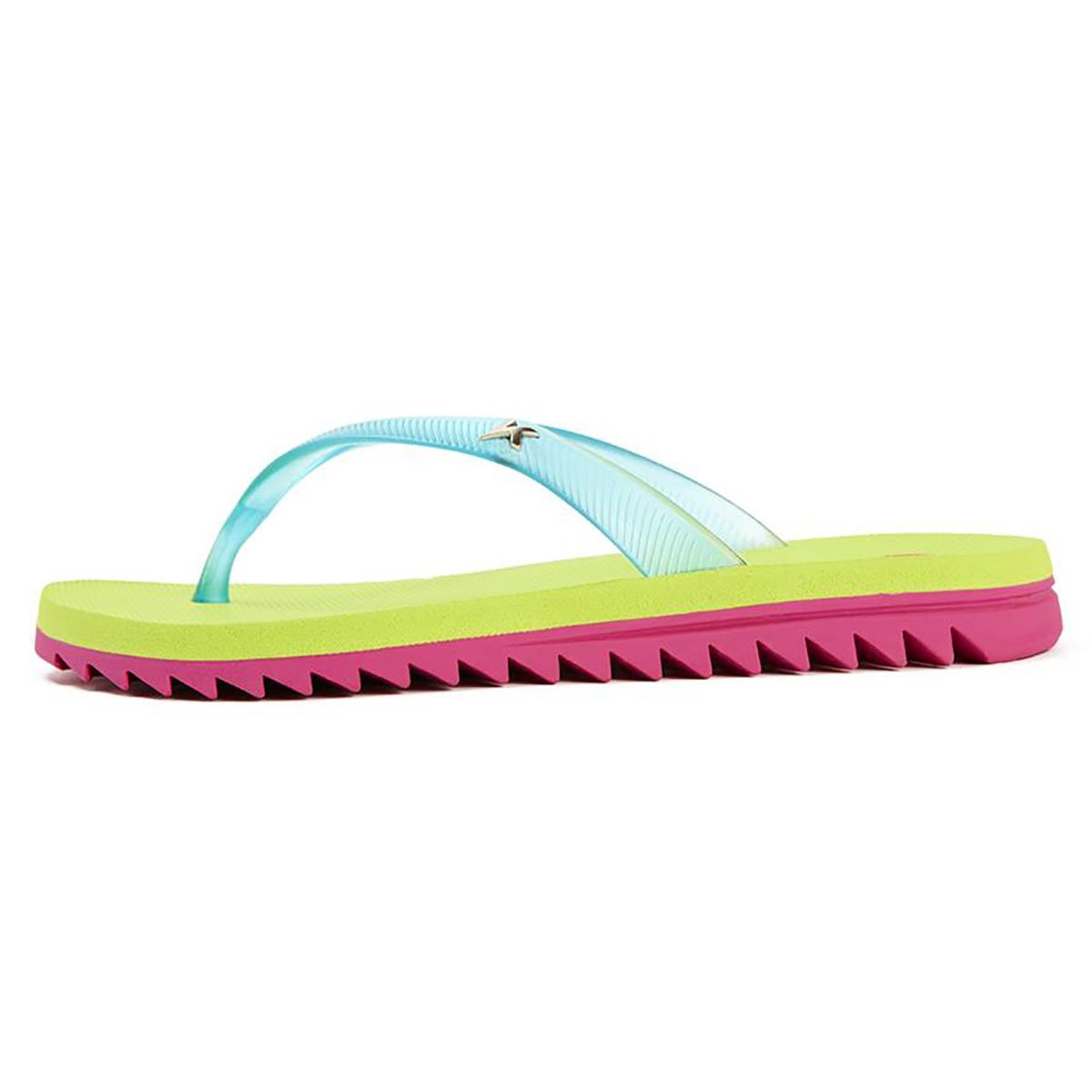 Chinelo Kenner New Ibiza Sem Estampa Flatform - Verde e Rosa Verde 3