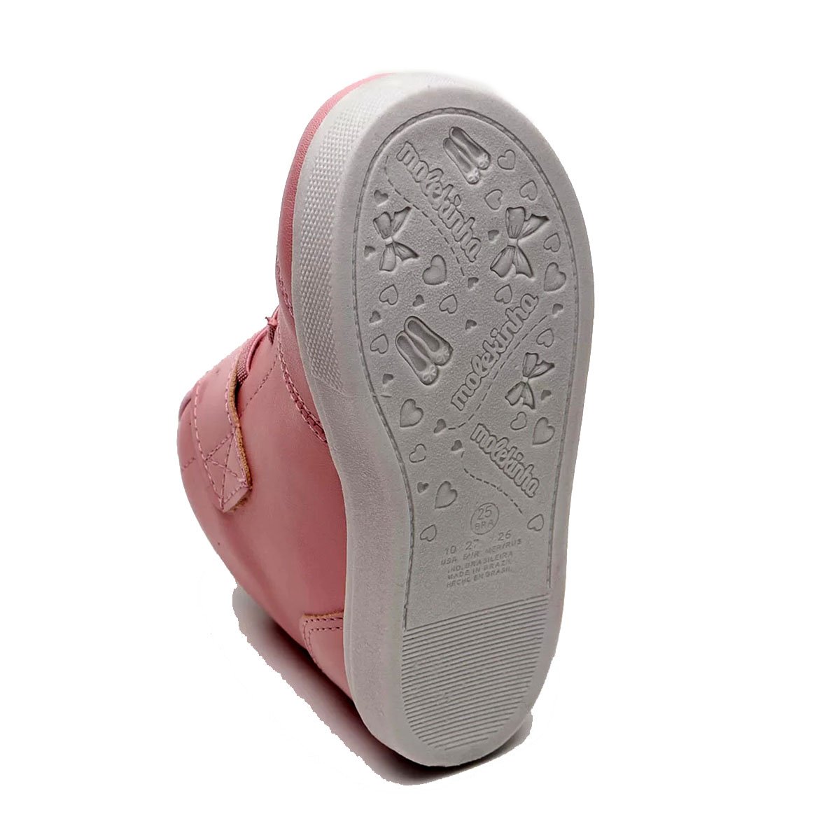 Tênis Molekinha Cano Alto Ursinho Baby - Rosa Rosa 5