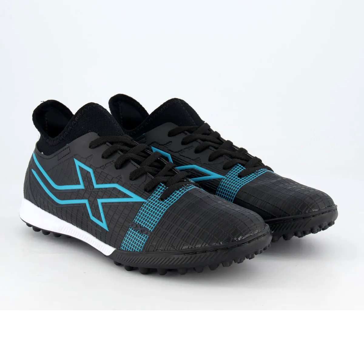 Chuteira Society Oxn Velox 4 Masculina - Preto e Azul Preto 1