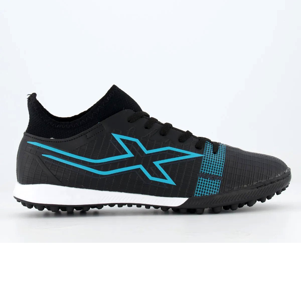 Chuteira Society Oxn Velox 4 Masculina - Preto e Azul Preto 2