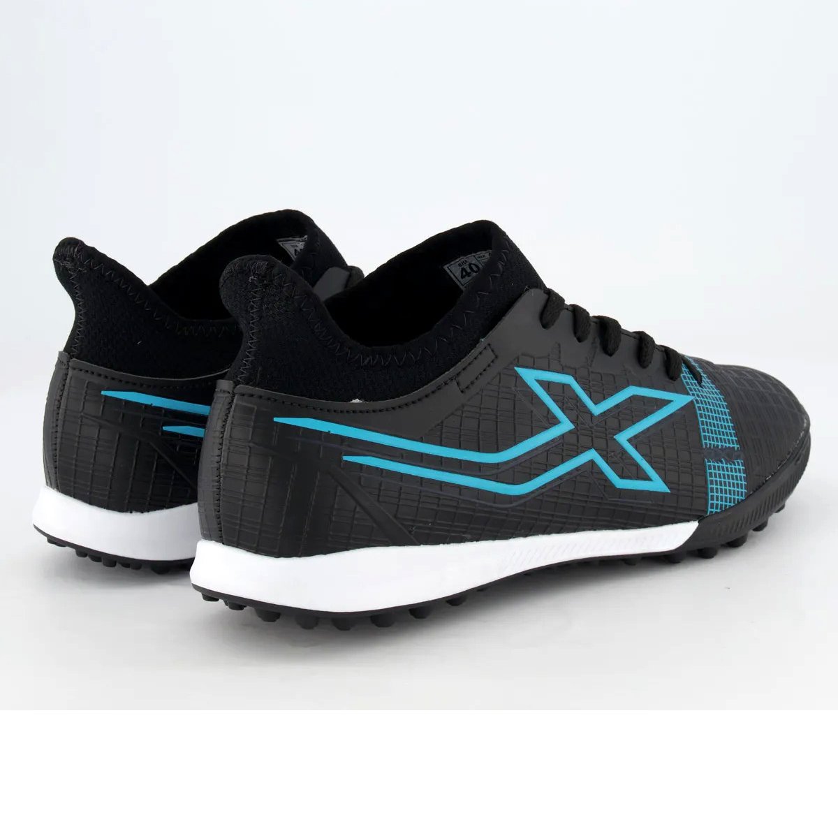 Chuteira Society Oxn Velox 4 Masculina - Preto e Azul Preto 4