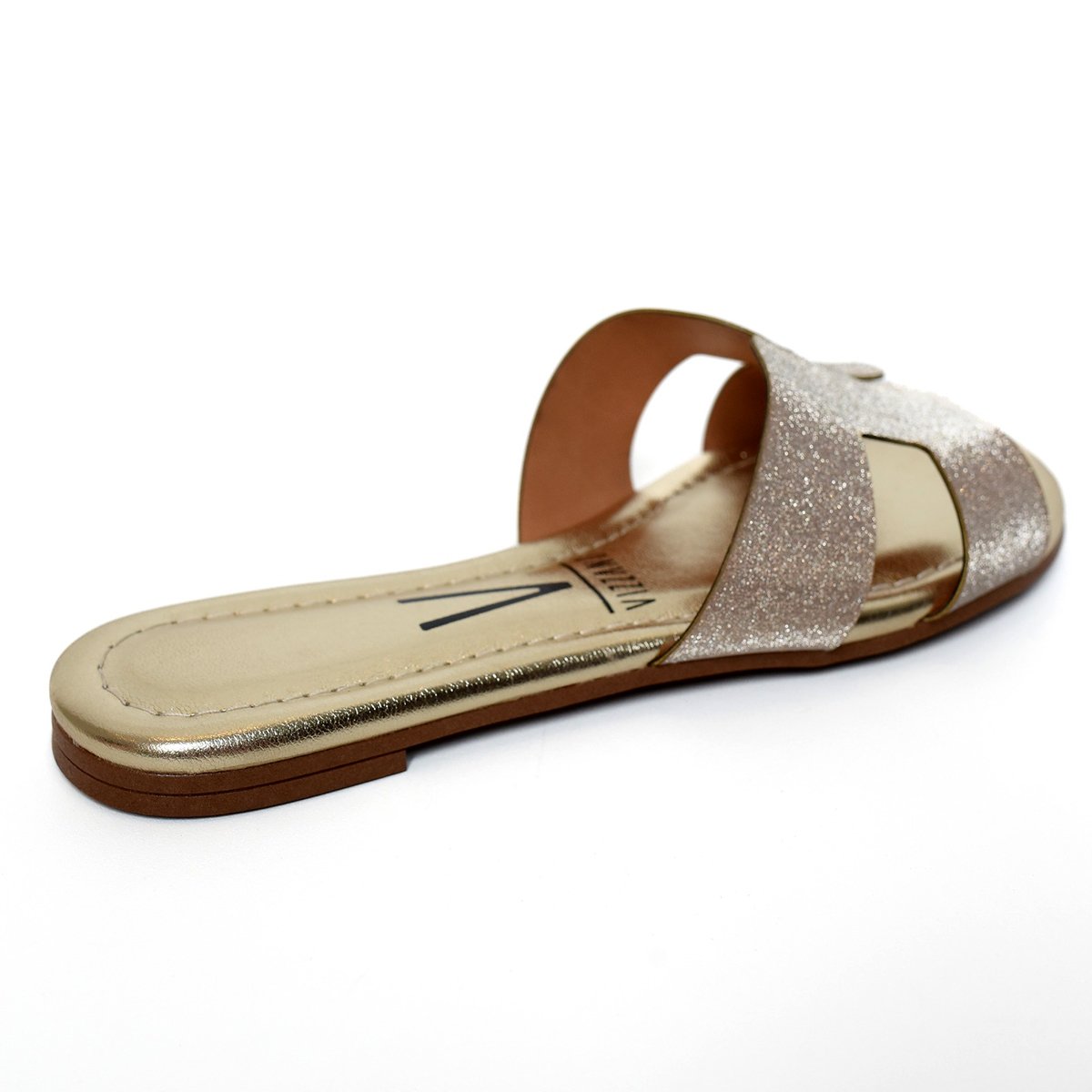 Rasteirinha Feminina Vizzano Strass Rasteirinha Dourada Vizzano