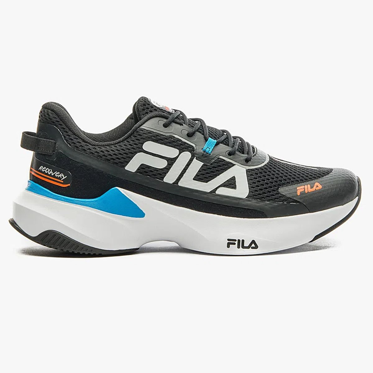 Tênis Fila Recovery Masculino - Preto e Azul Preto 2