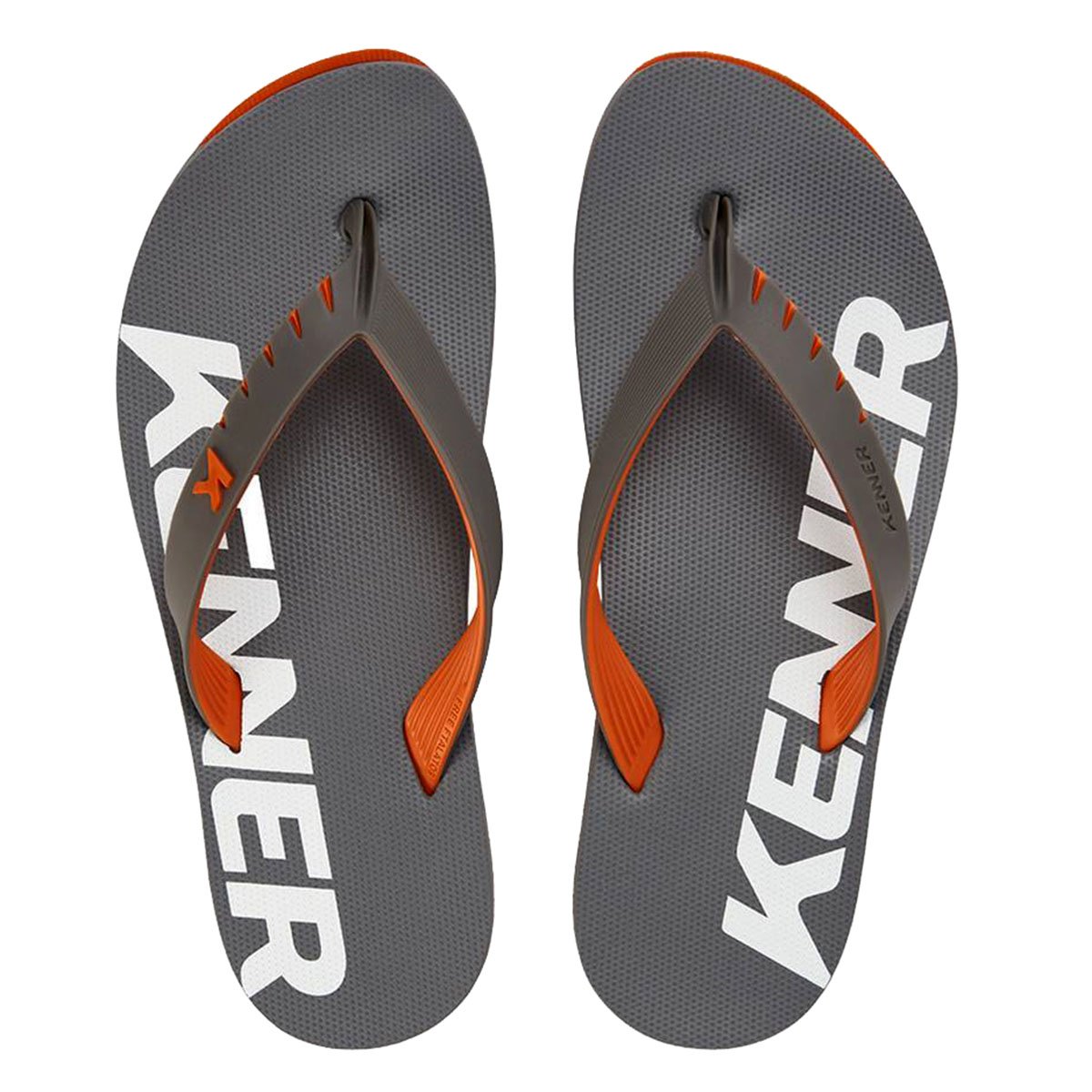 Chinelo Kenner Red Masculino - Cinza e Laranja Cinza 2