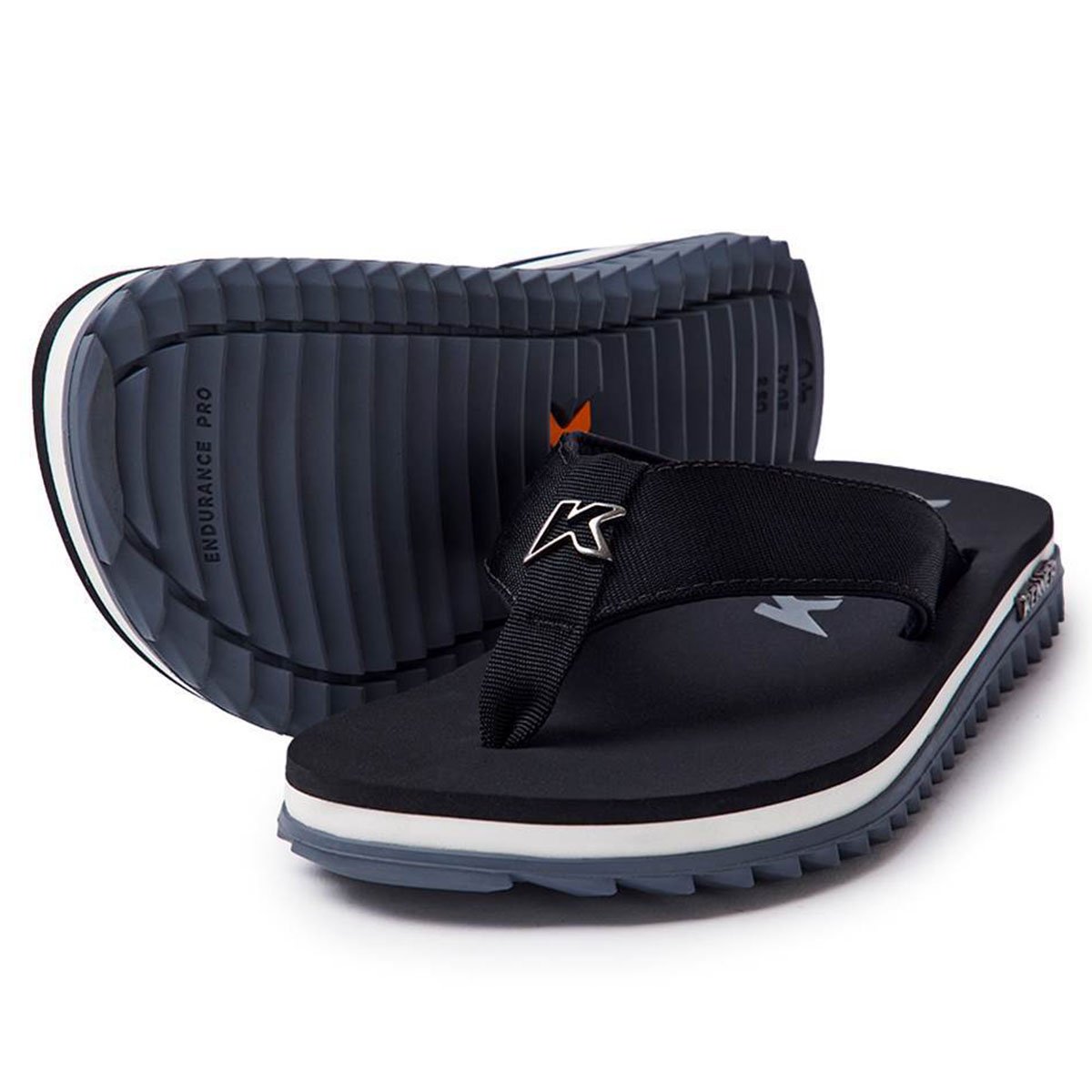 Chinelo Kenner Kivah Line Masculino - Preto e Cinza Preto 1