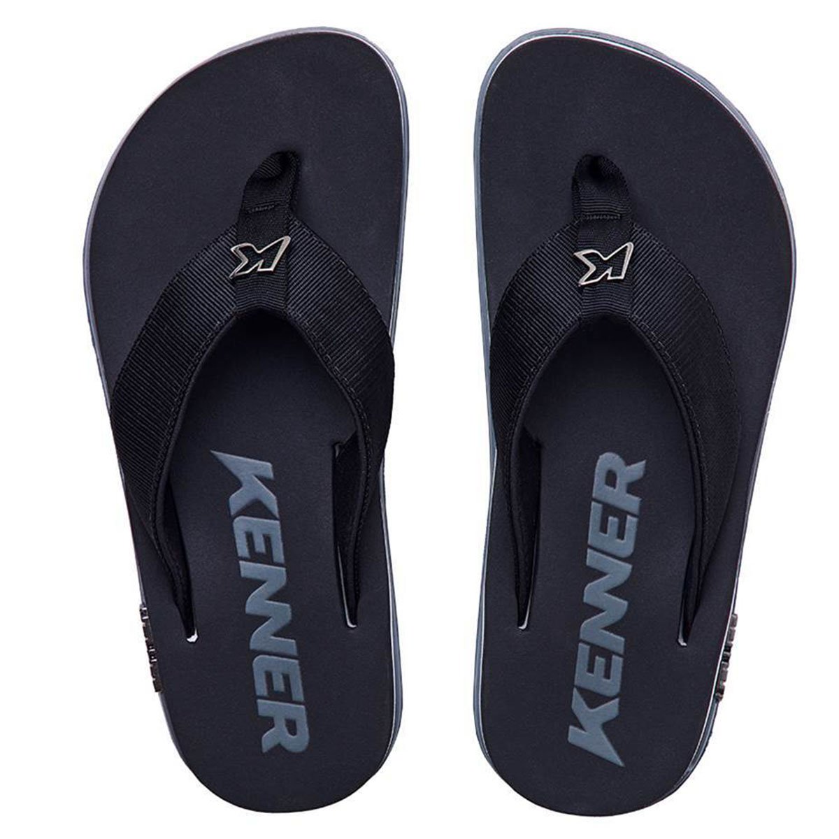 Chinelo Kenner Kivah Line Masculino - Preto e Cinza Preto 2