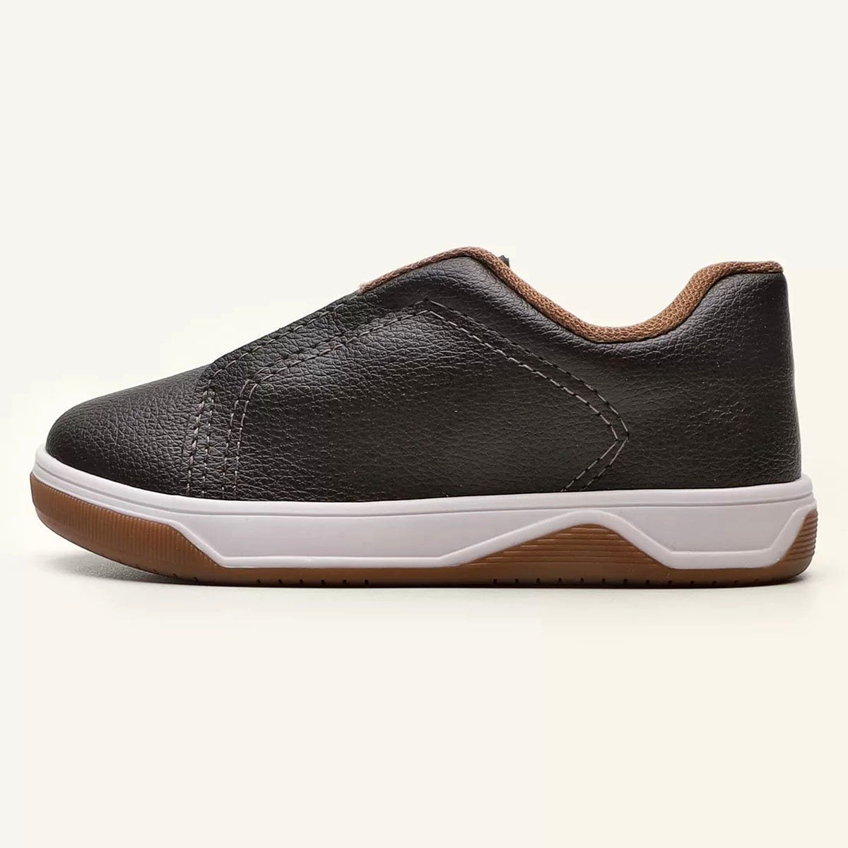 Slip On Molekinho Vermont Liso Infantil Marrom 2