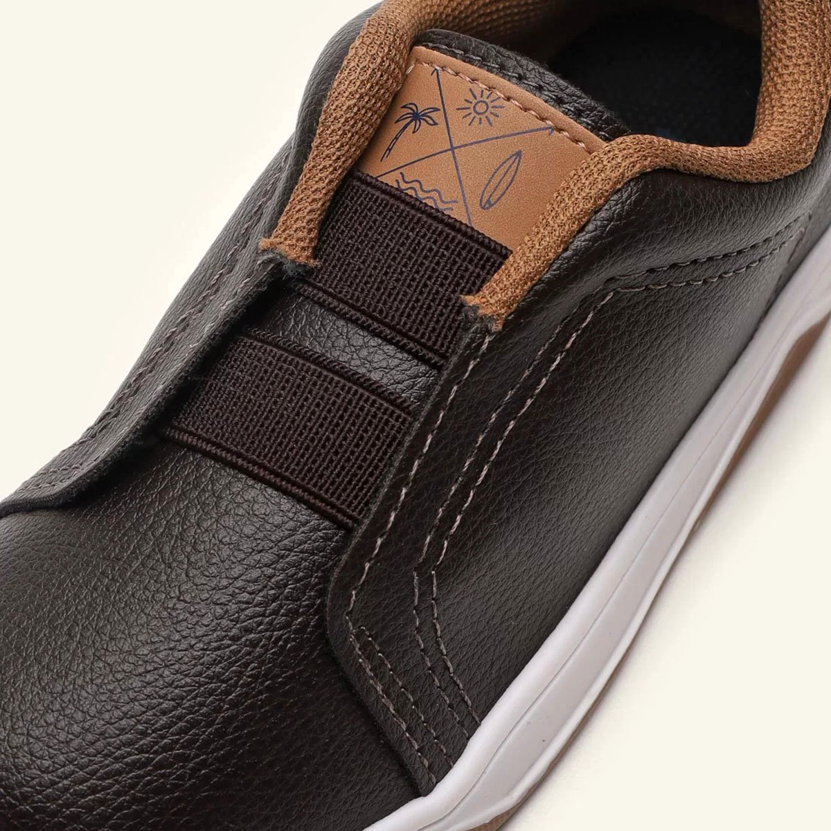 Slip On Molekinho Vermont Liso Infantil Marrom 3