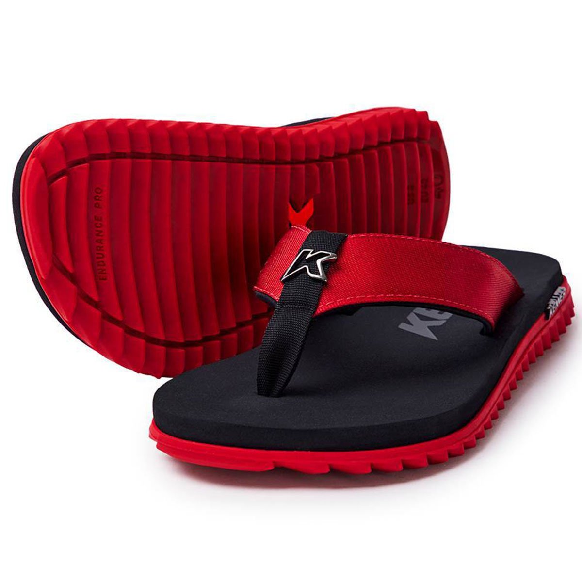 Sandália Kenner Kivah (DLK) Masculina - Preto e Vermelho Preto