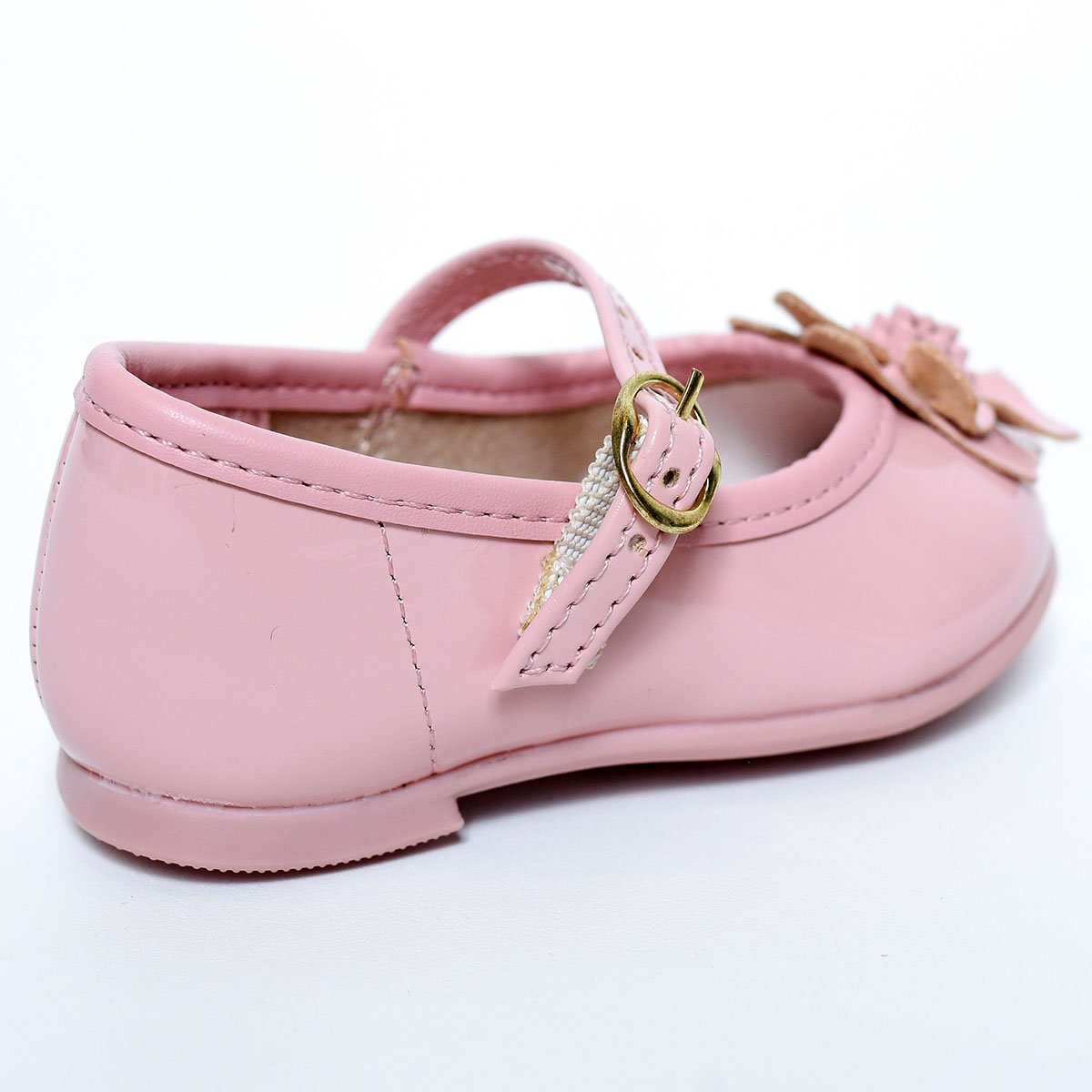 Sapatilha Boneca Molekinha Flor Baby - Rosa Rosa 4