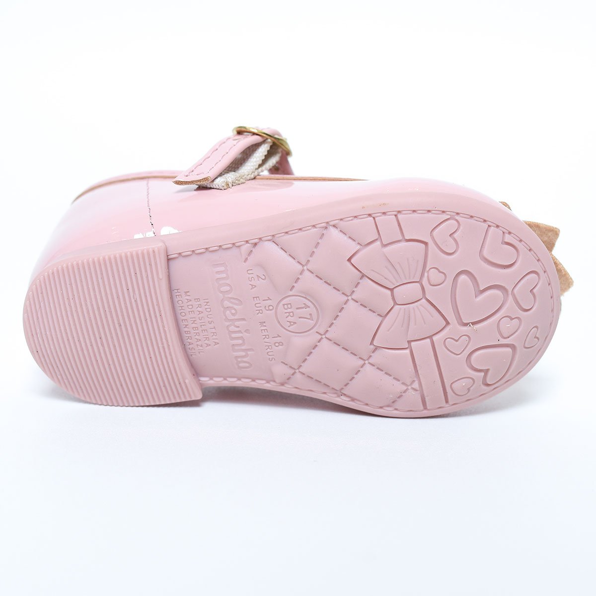 Sapatilha Boneca Molekinha Flor Baby - Rosa Rosa 5