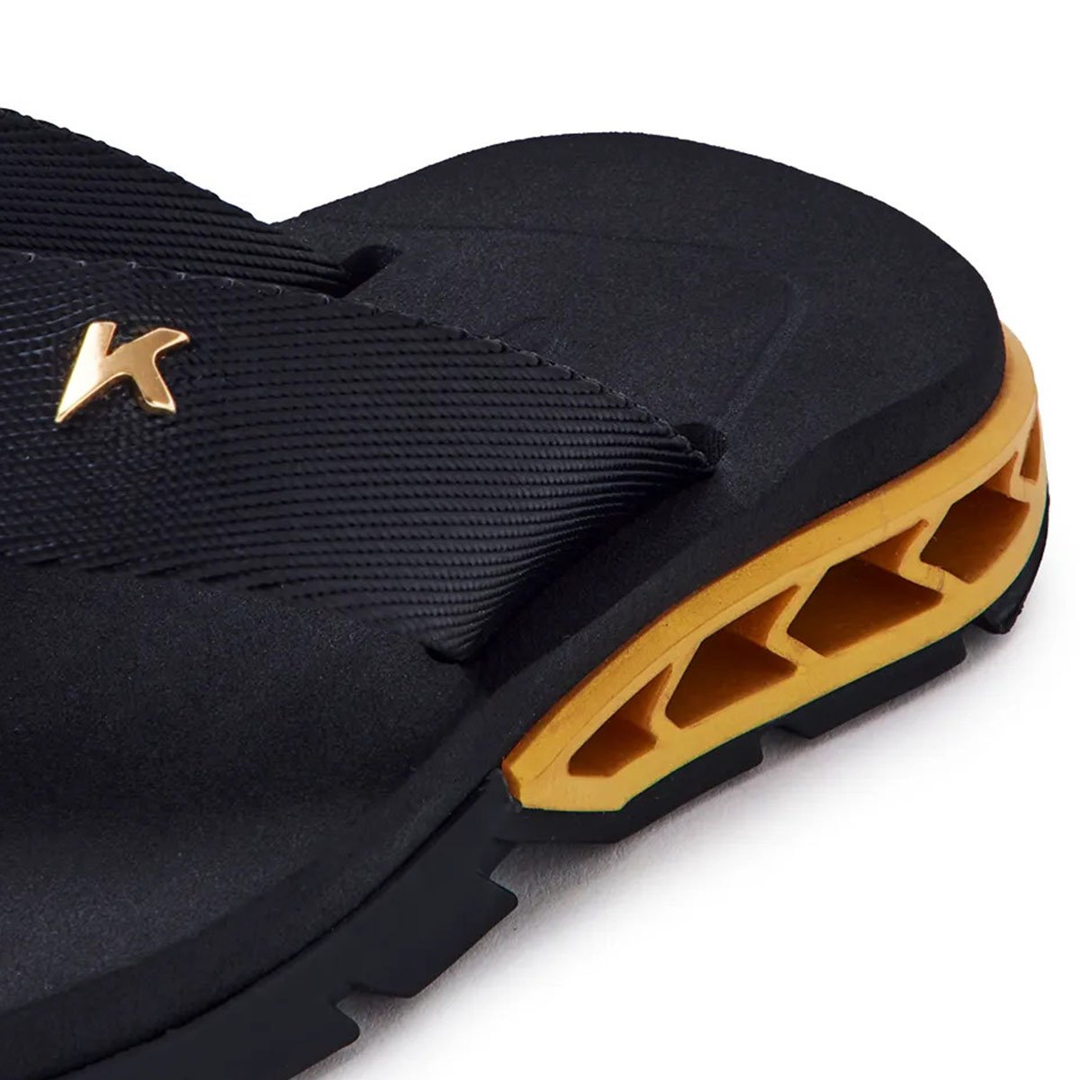 Chinelo Infantil Kenner Rakka Kids - Preto e Dourado Multicores 4