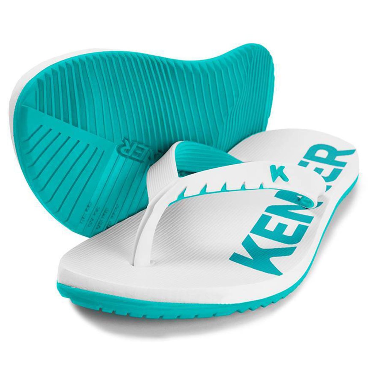 Chinelo Kenner Red Masculino - Branco e Verde Multicores 1