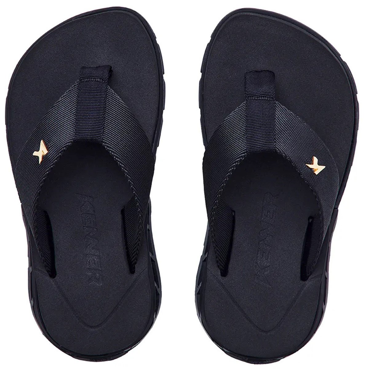 Chinelo Infantil Kenner Rakka Kids - Preto Preto 2