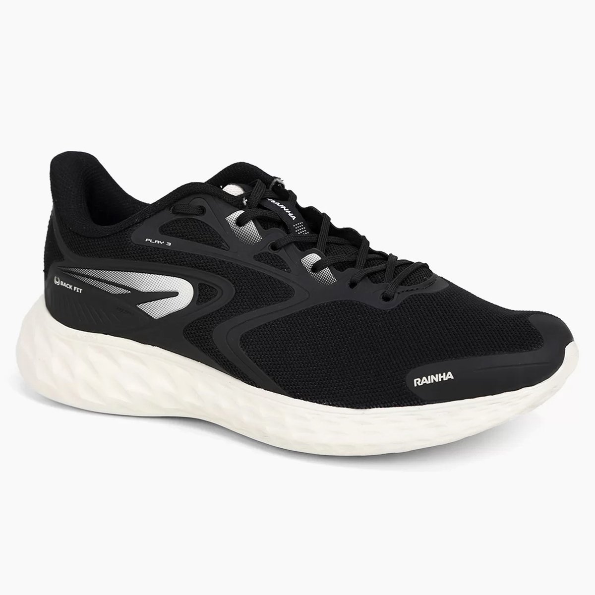 Tênis Rainha Play III Masculino - Preto e Bege Multicores 1