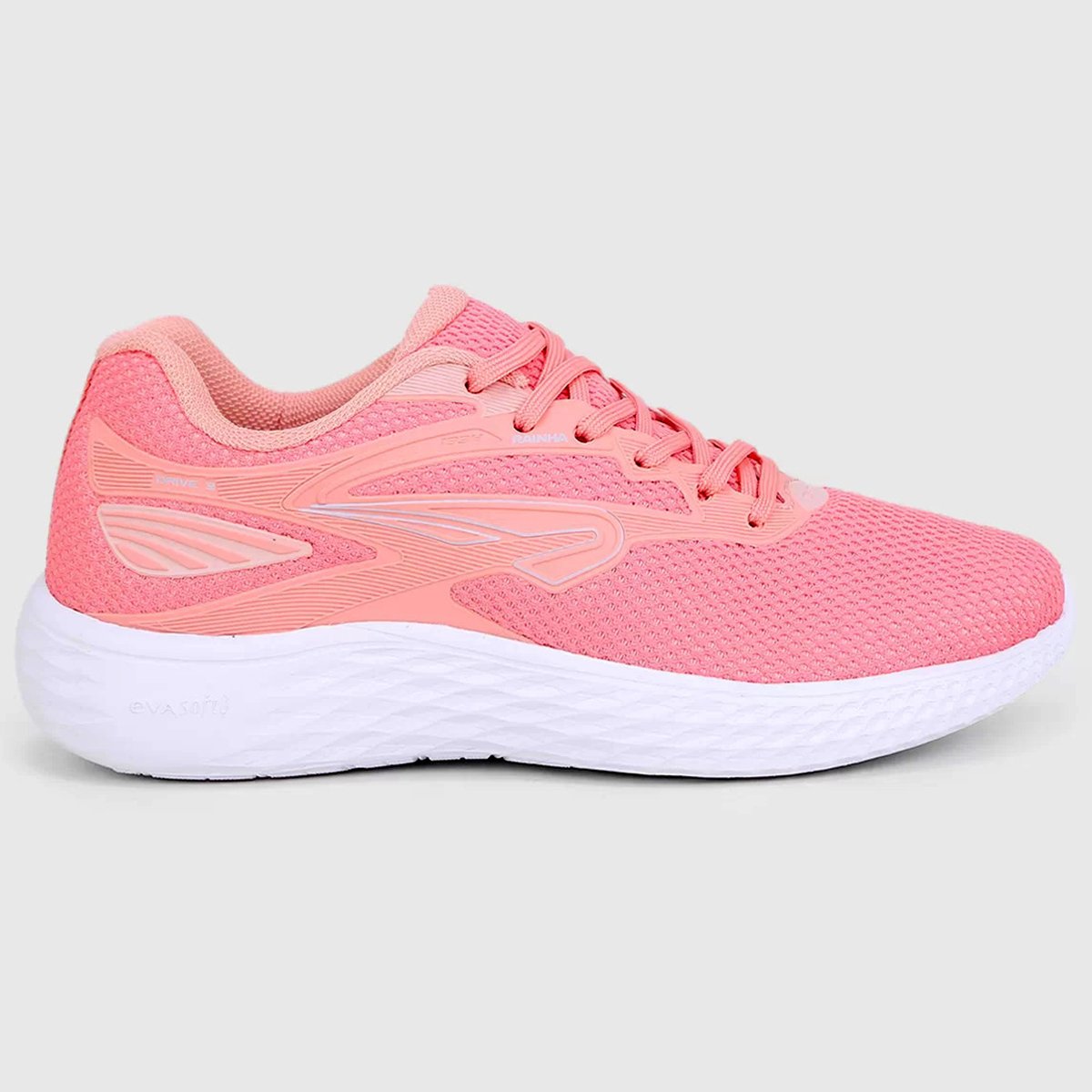 Tênis Rainha Drive III Feminino - Rosa e Branco Multicores 2