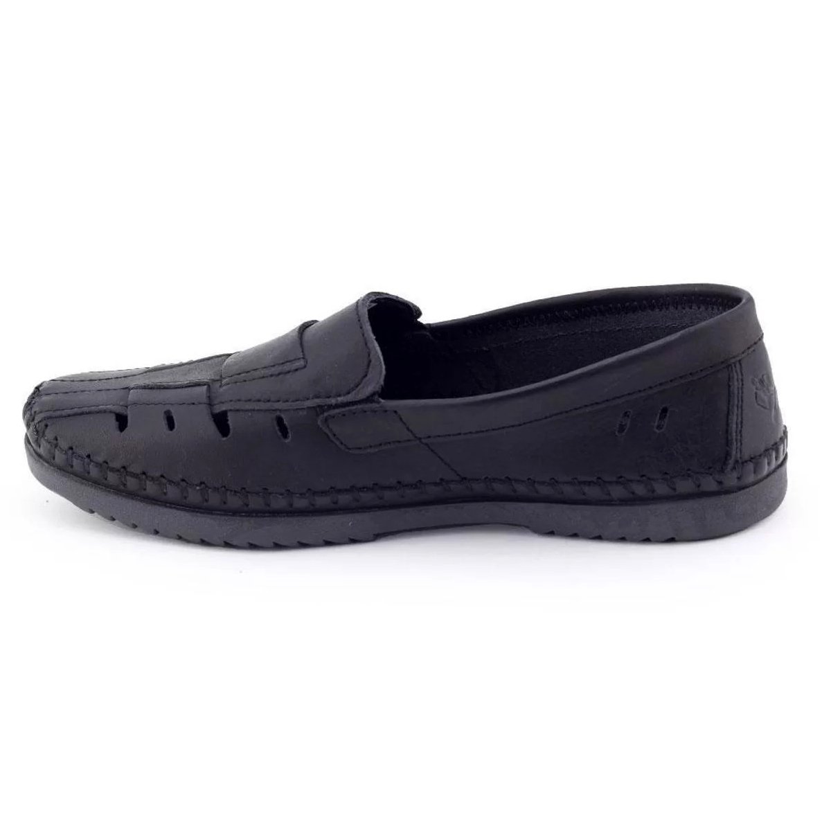 Mocassim Couro Freeway Logan-2 Masculino - Preto Preto 3