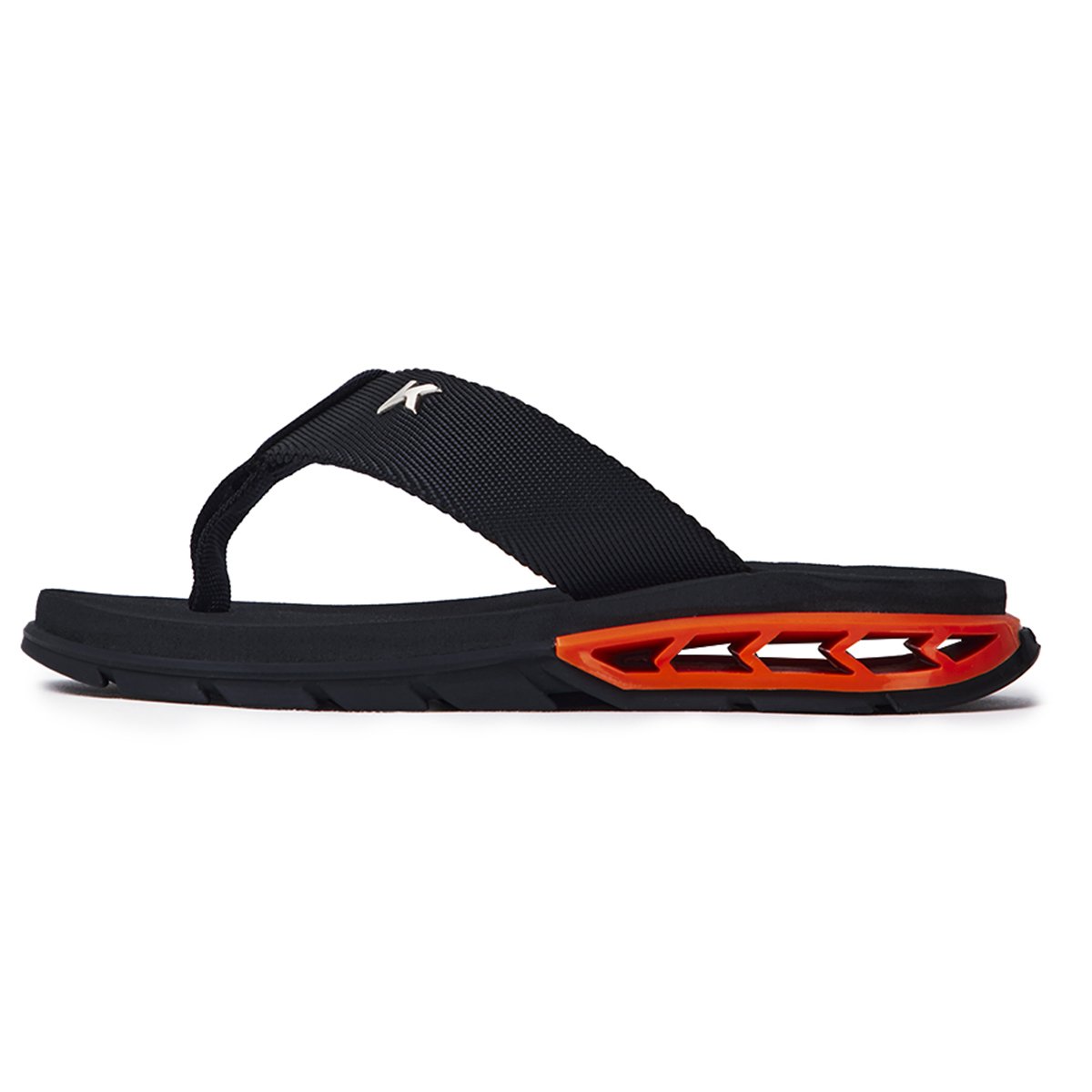 Chinelo Infantil Kenner Rakka Kids - Preto e Laranja Preto 3