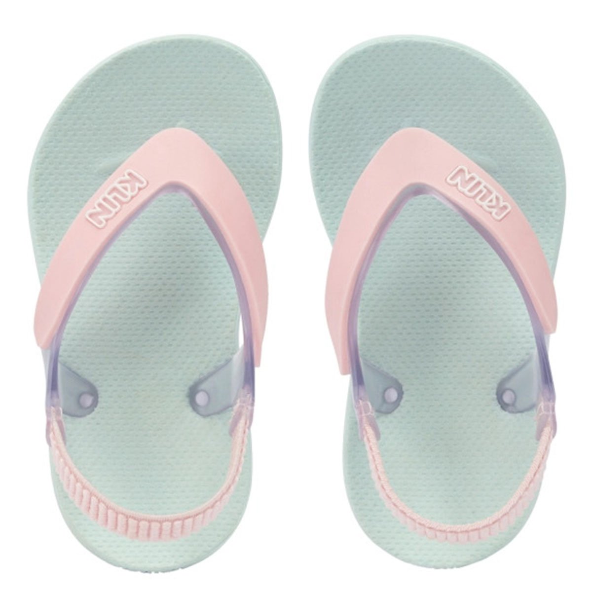 Chinelo Infantil Klin Acqua Print Menina - Azul e Rosa Azul 2