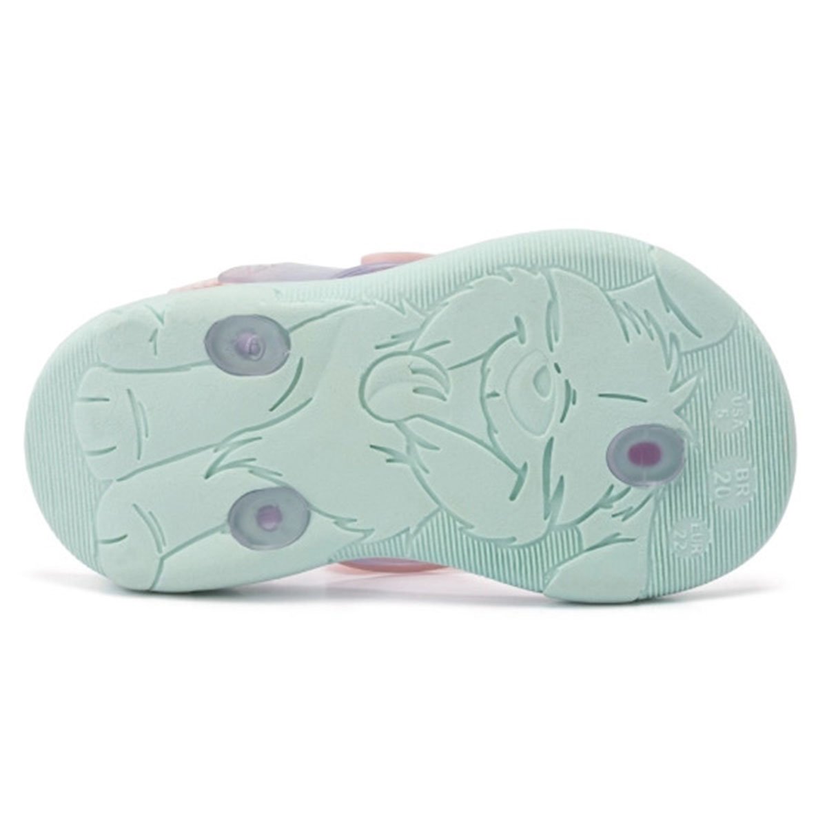 Chinelo Infantil Klin Acqua Print Menina - Azul e Rosa Azul 5