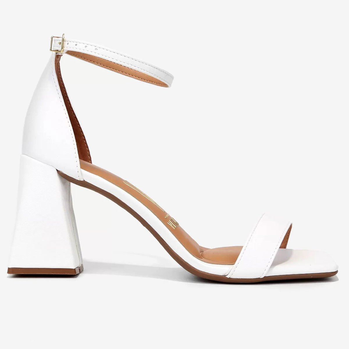 Sandália Vizzano Salto Médio Feminina - Branco Branco 2