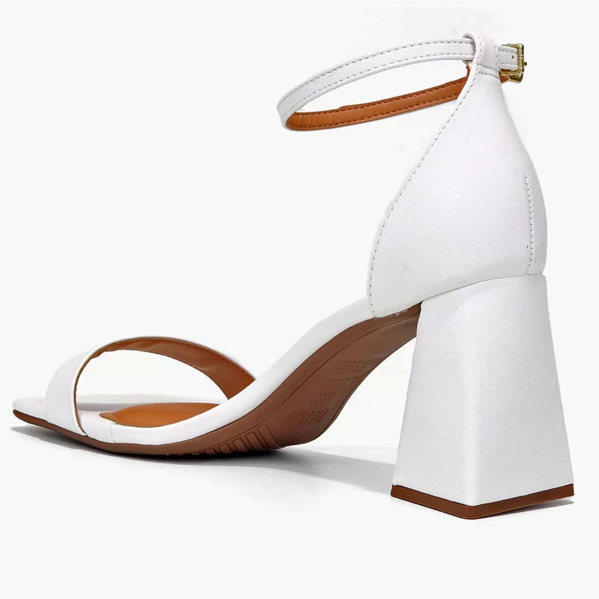 Sandália Vizzano Salto Médio Feminina - Branco Branco 4