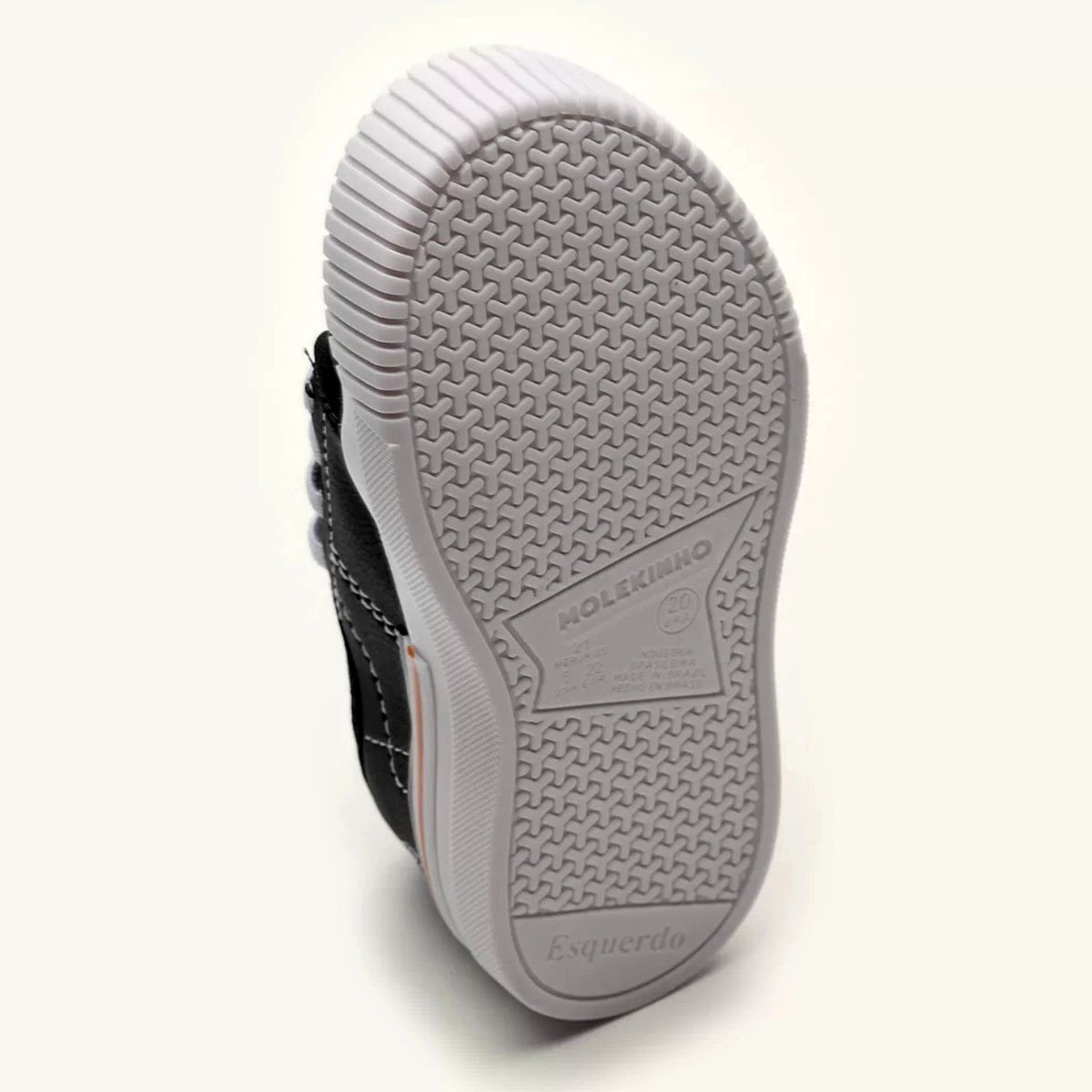 Tênis Infantil Molekinho Casual Listras - Preto e Branco Preto 5