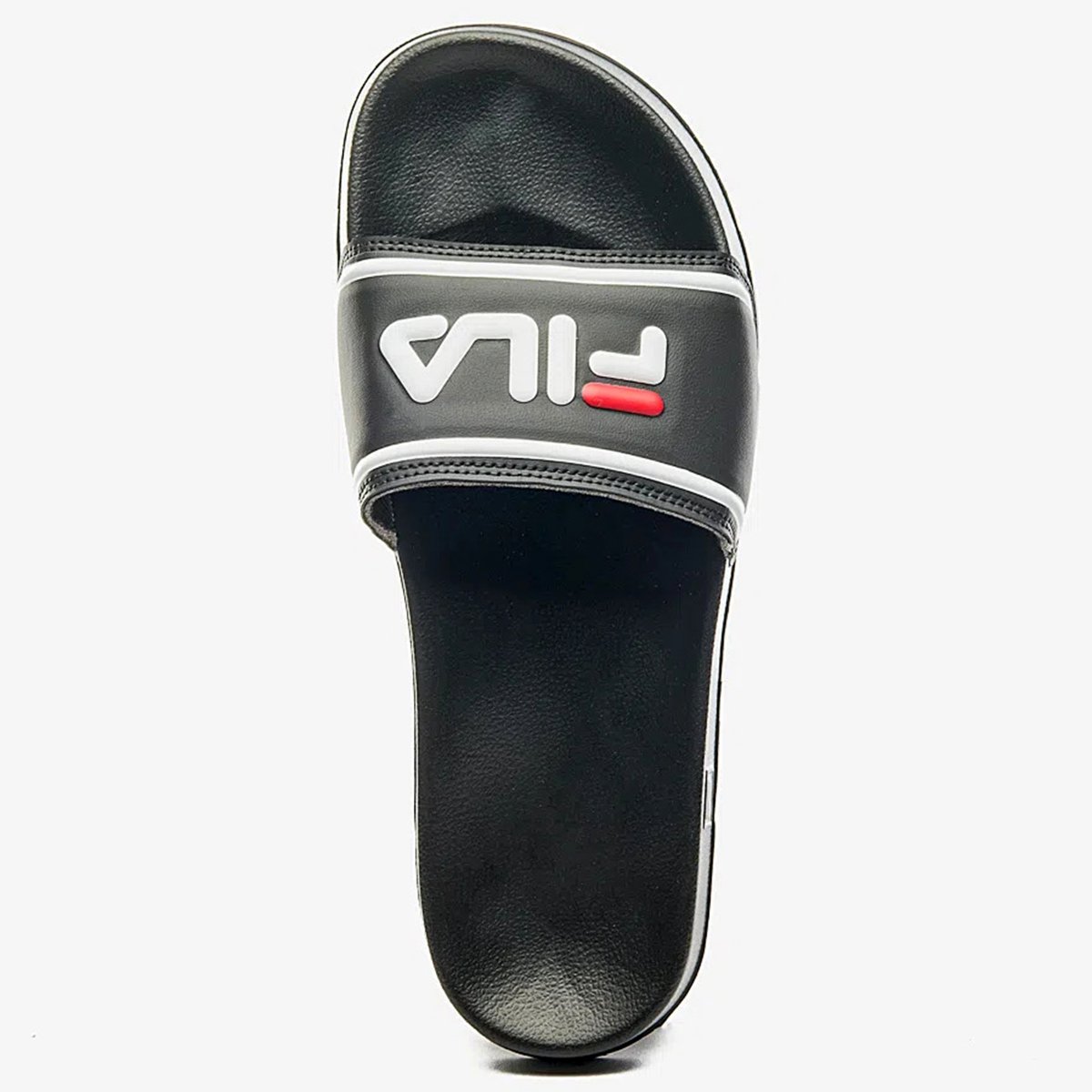 Chinelo Slide Fila Drifter Stripes Masculino - Preto e Vermelho Preto 2